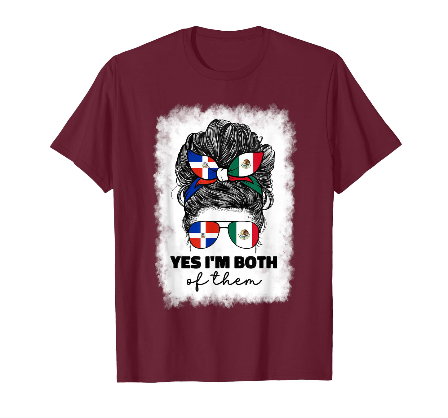 Half Mexican And Dominican Mexico Dominicana Flag Girl Girls T-Shirt