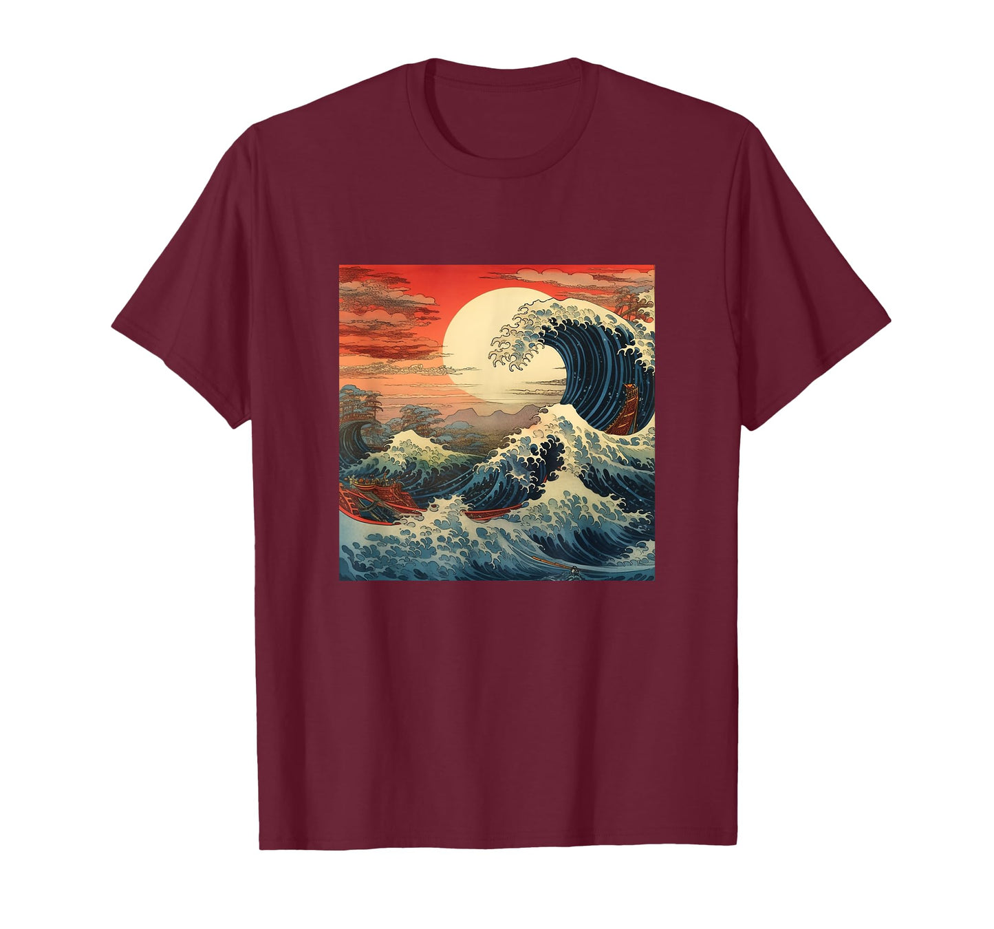Vintage Japanese Art Cherry Blossoms Japan Woodblock T-Shirt