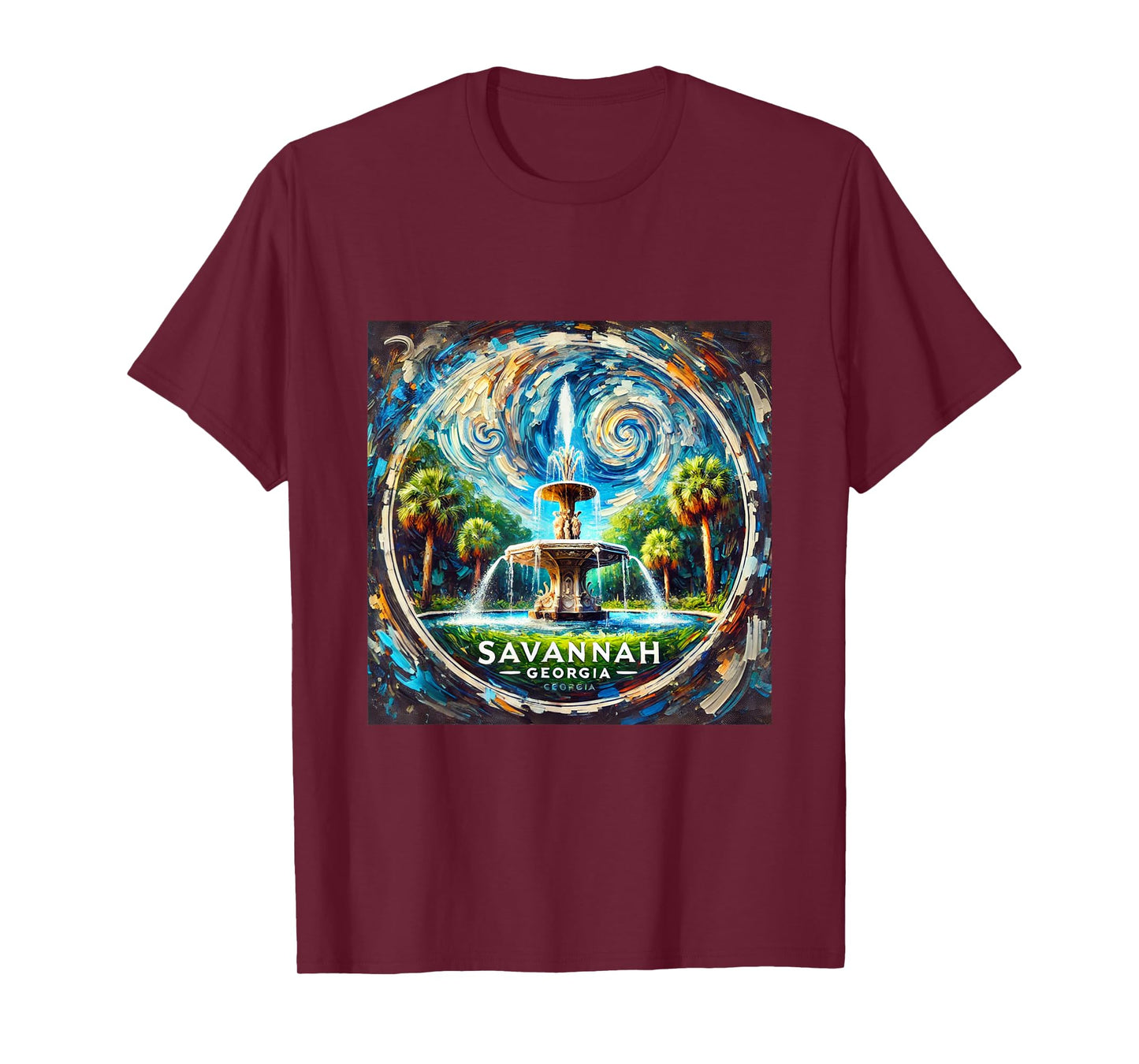Savannah Fountain, Savannah Georgia T-Shirt