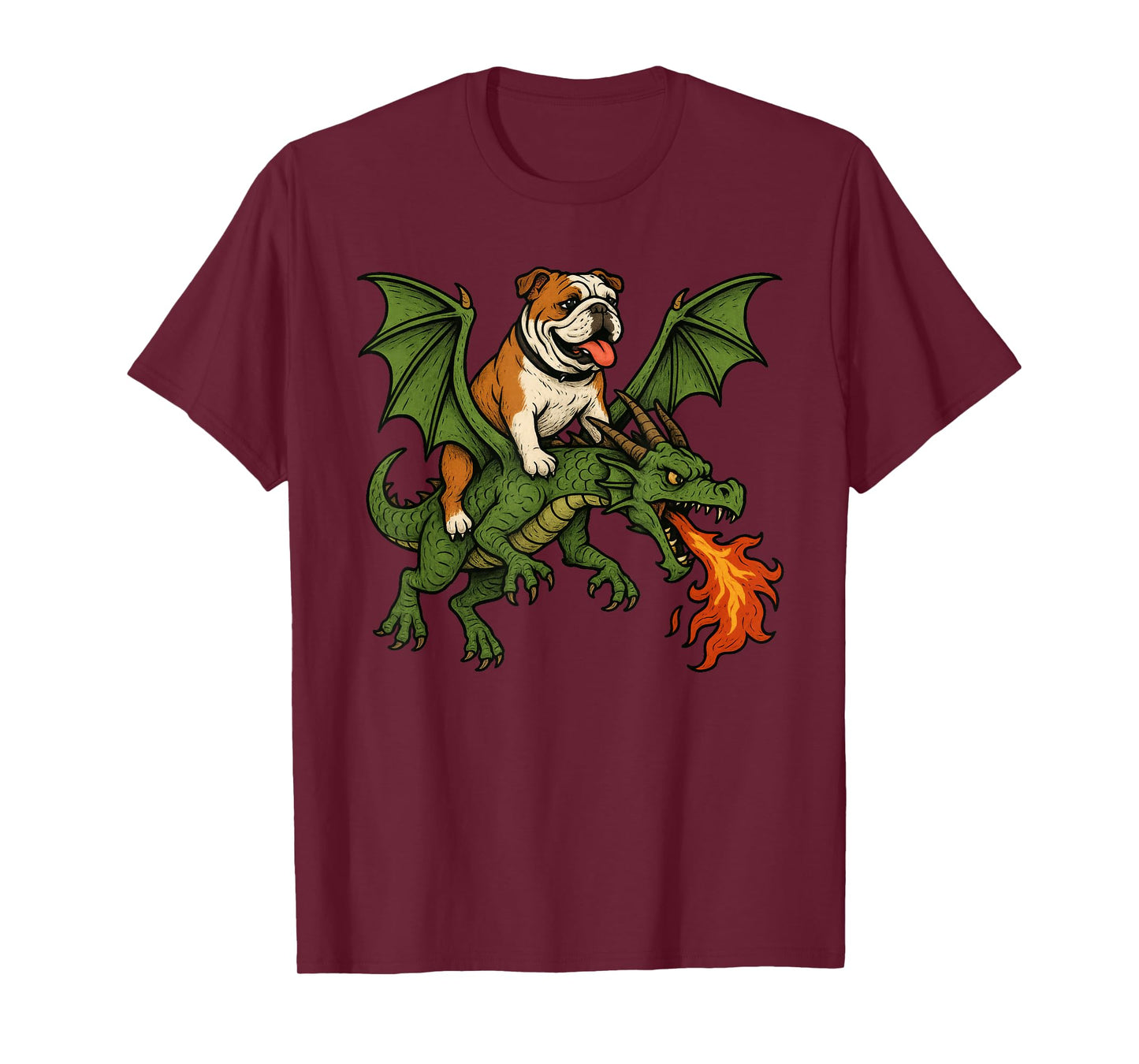 English Bulldog Dog Dragon T-Shirt