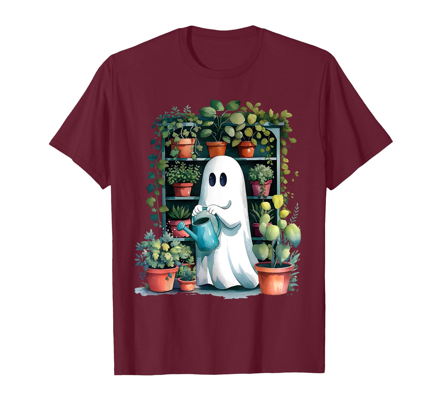 Funny Ghost Plants Spooky Season Trick Or Treat Halloween T-Shirt