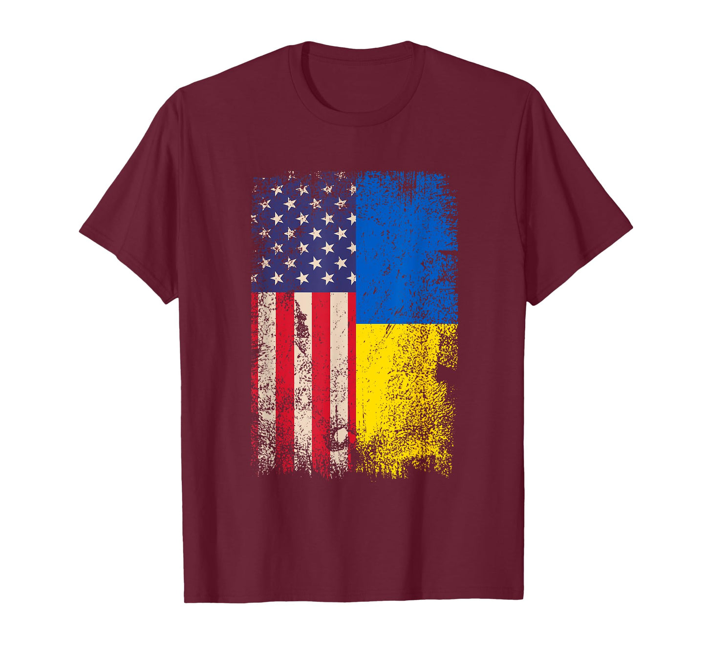 Ukrainian American Flag Ukraine USA Roots Women Men T-Shirt