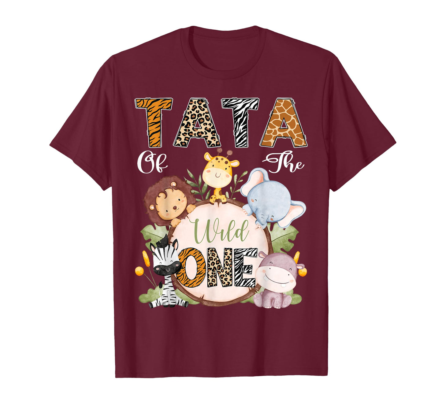 Tata Of The Wild One 1St Birthday Safari Woodland T-Shirt