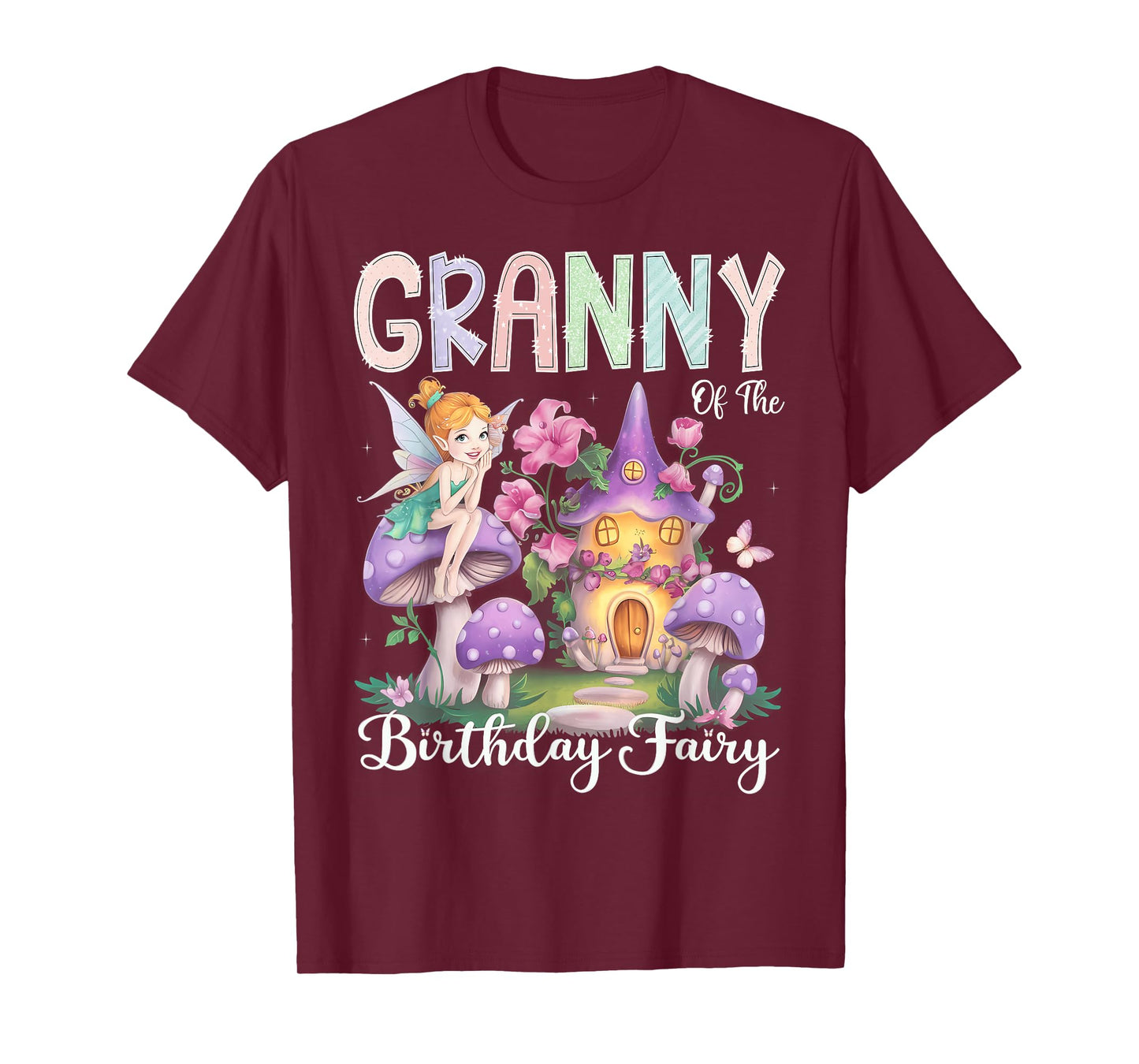 Granny Of The Birthday Fairy 1St Birthday Girl Party T-Shirt