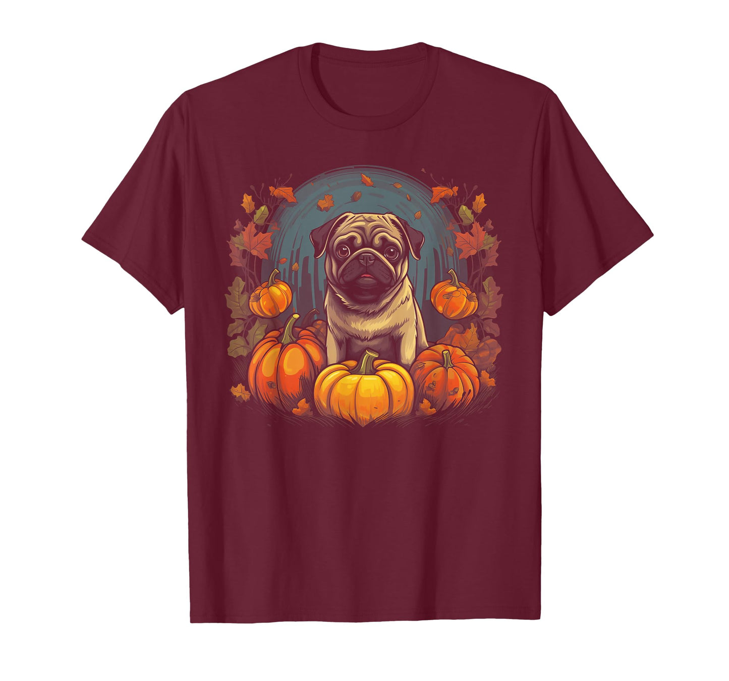 Pug Dog - Pumpkin Thanksgiving Fall Halloween T-Shirt