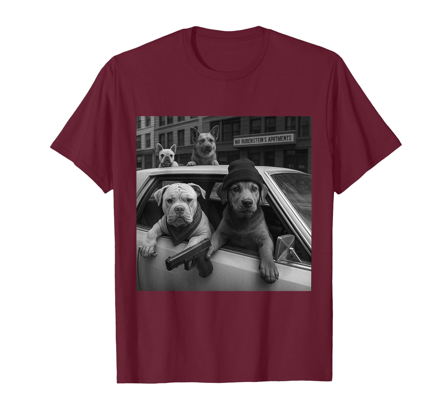 Funny Gangster Dogs Street Graphic Tee Men Women Lover Dog T-Shirt