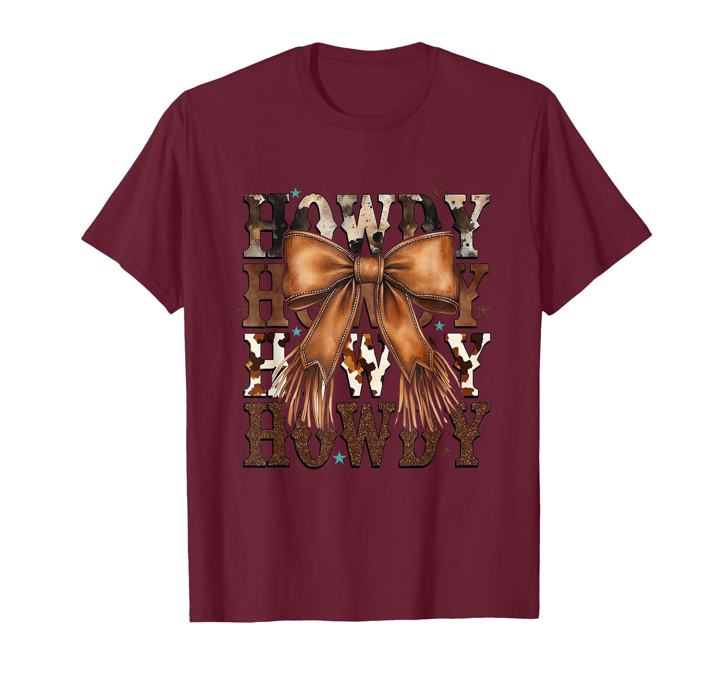 Howdy Coquette Bow Western Country Rodeo Cowgirl Matching T-Shirt