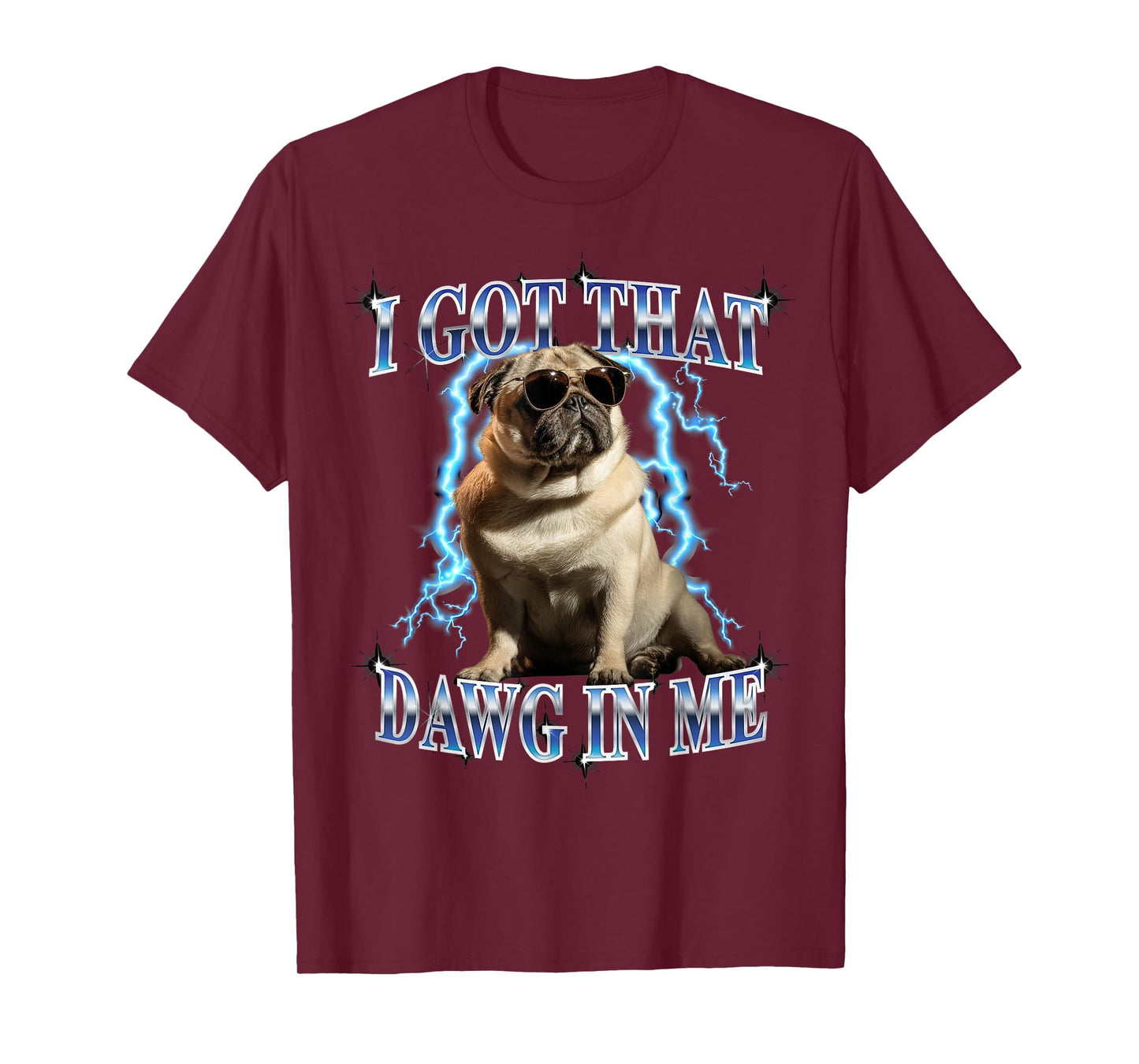 Funny Mens & Womens Retro Vintage Heavy Metal Pug Dog Lover T-Shirt
