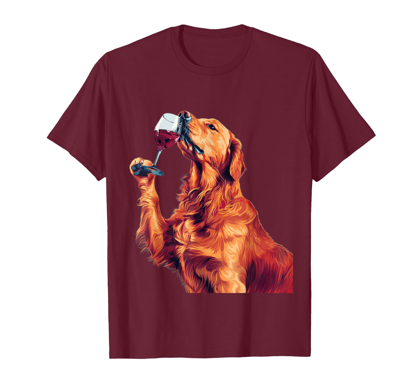 Golden Retriever Wine T-Shirt