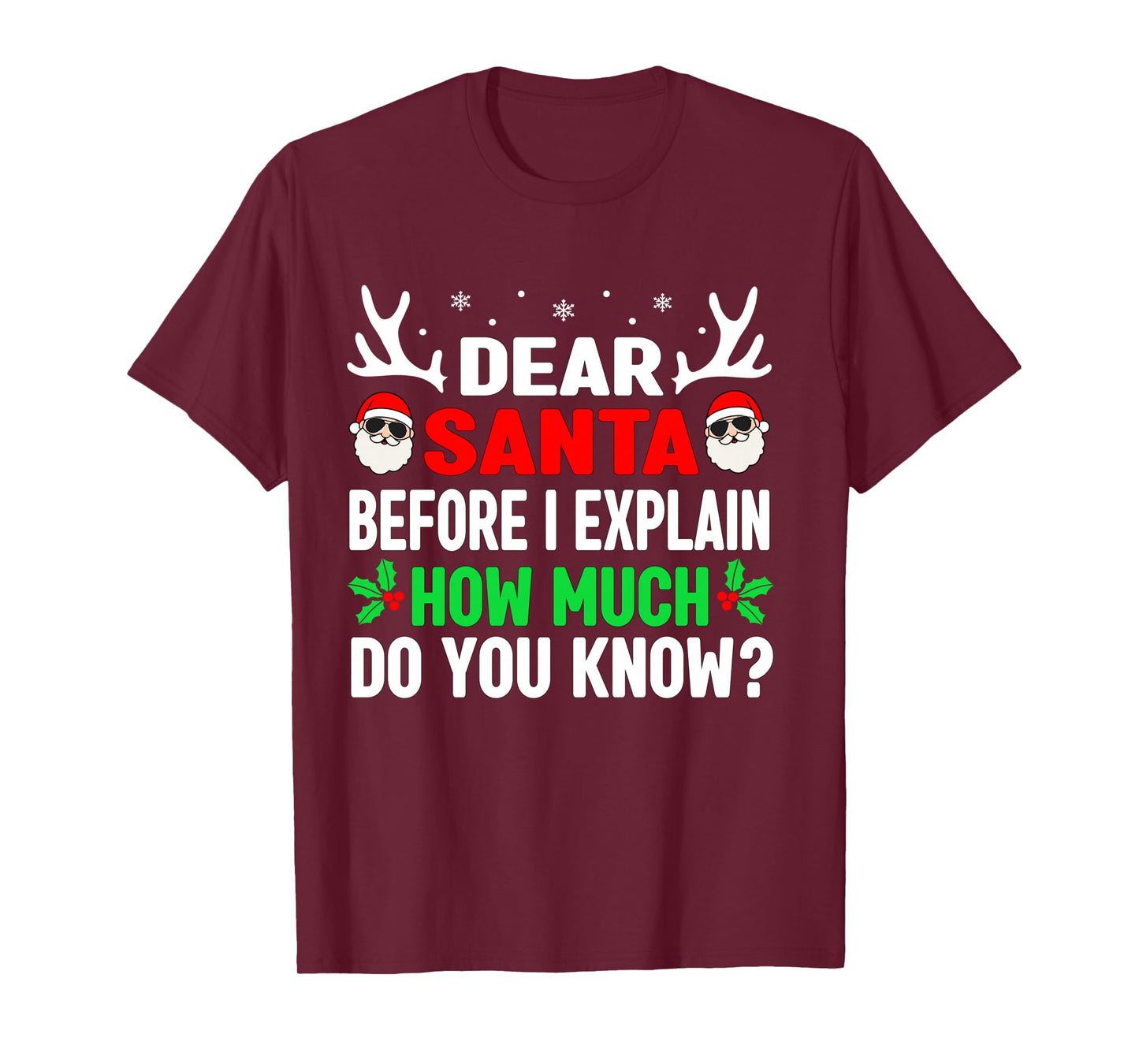 Funny Christmas Kids Adults Dear Santa I Can Explain Long Sleeve T-Shirt