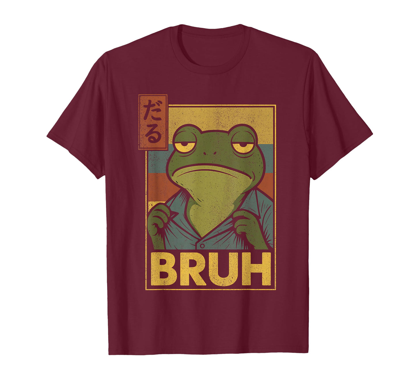 Funny Frog Bruh Teen Boys Girls Men Women Meme Japanese Anim T-Shirt