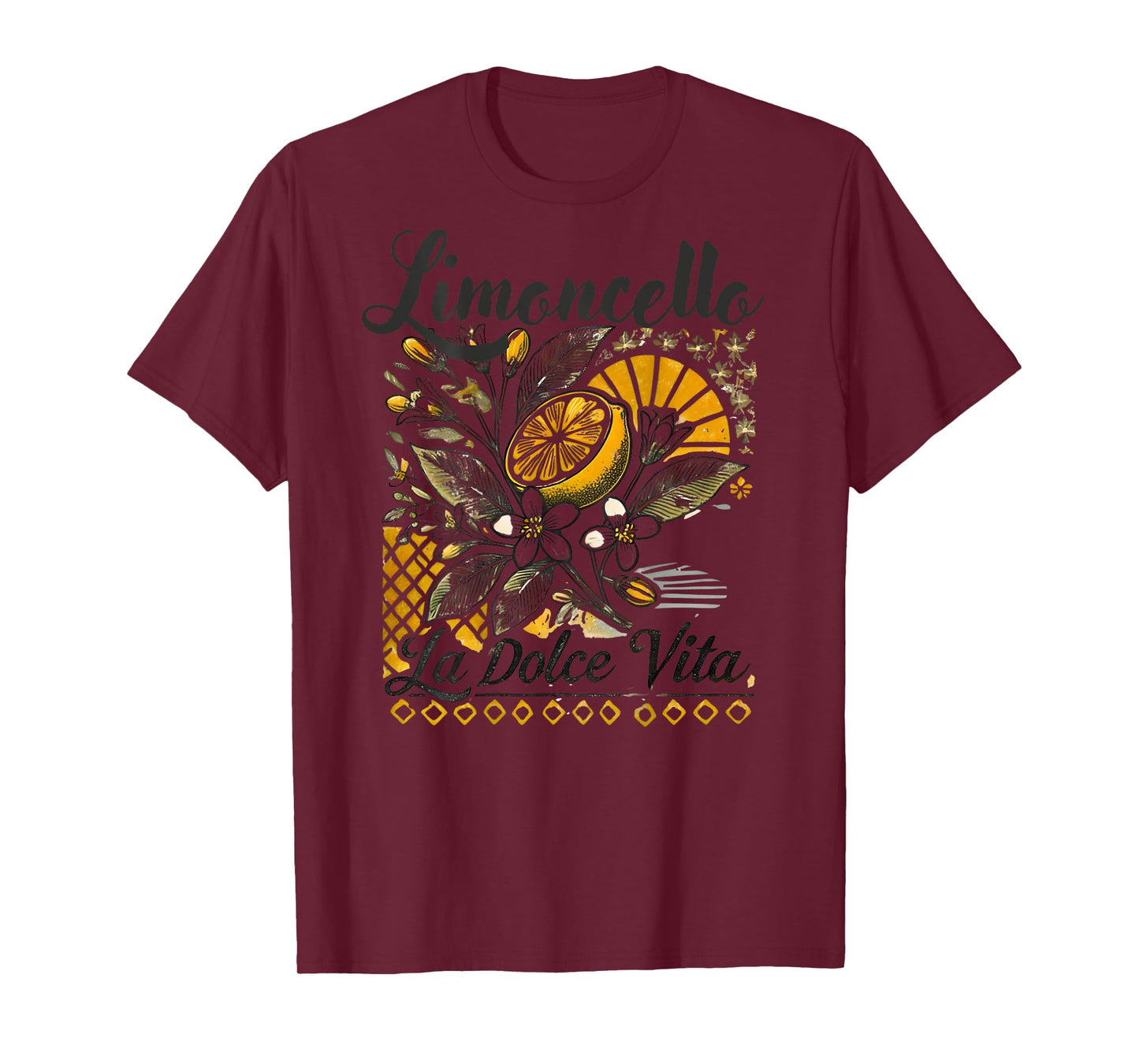 Limoncello La Dolce Vita Social Club Lemon Back Print T-Shirt