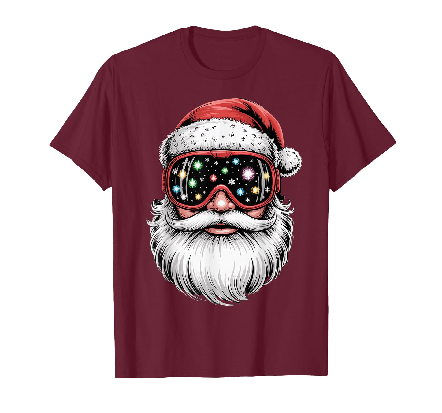 Magical Snowboarding Ski Goggles Santa Christmas T-Shirt