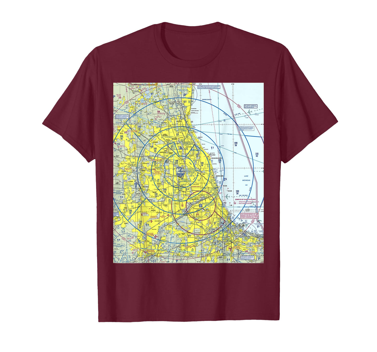 Aeronautical VFR Sectional Chart - Chicago T-Shirt