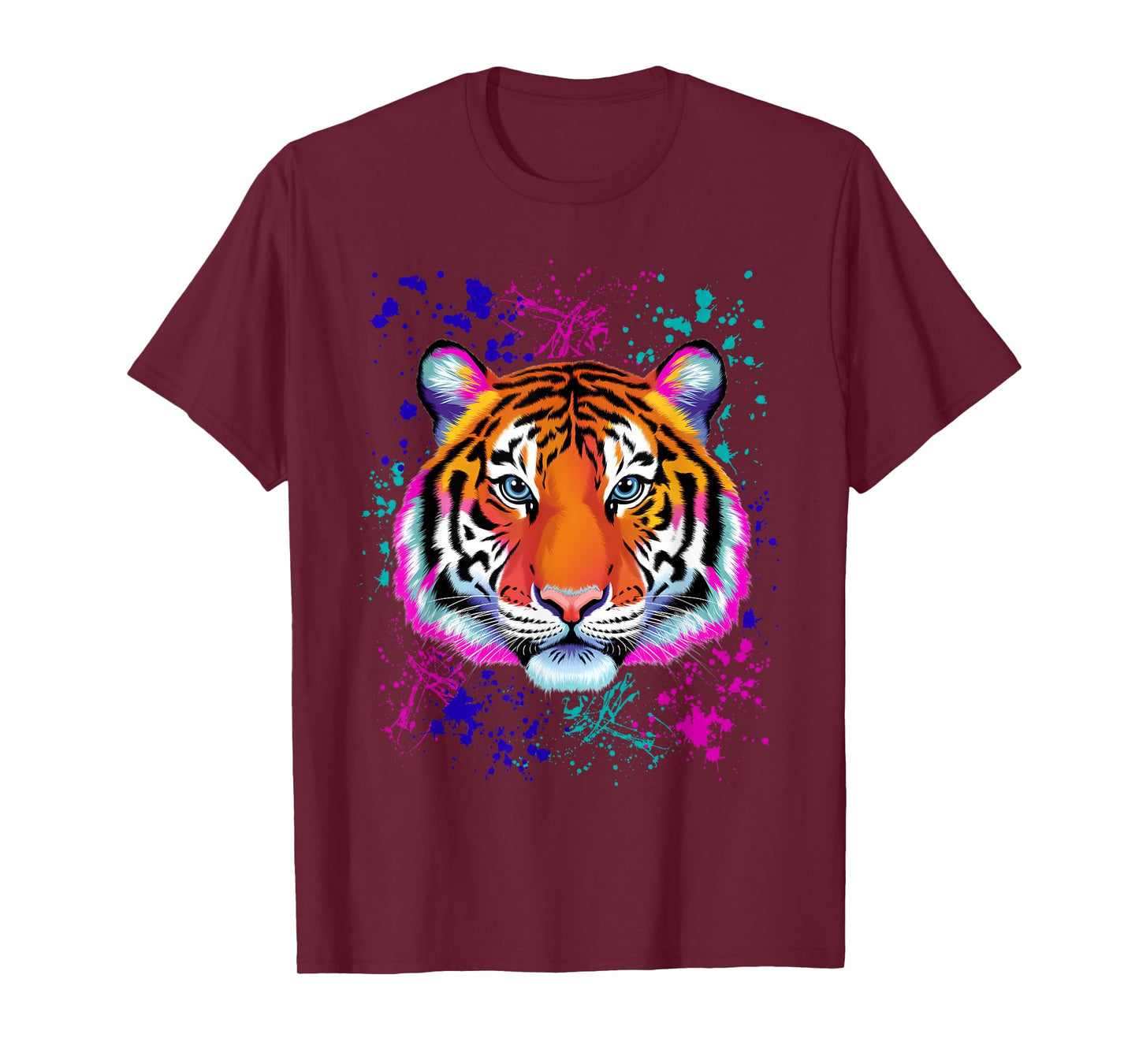 Colorful Tiger Graphic T-Shirt