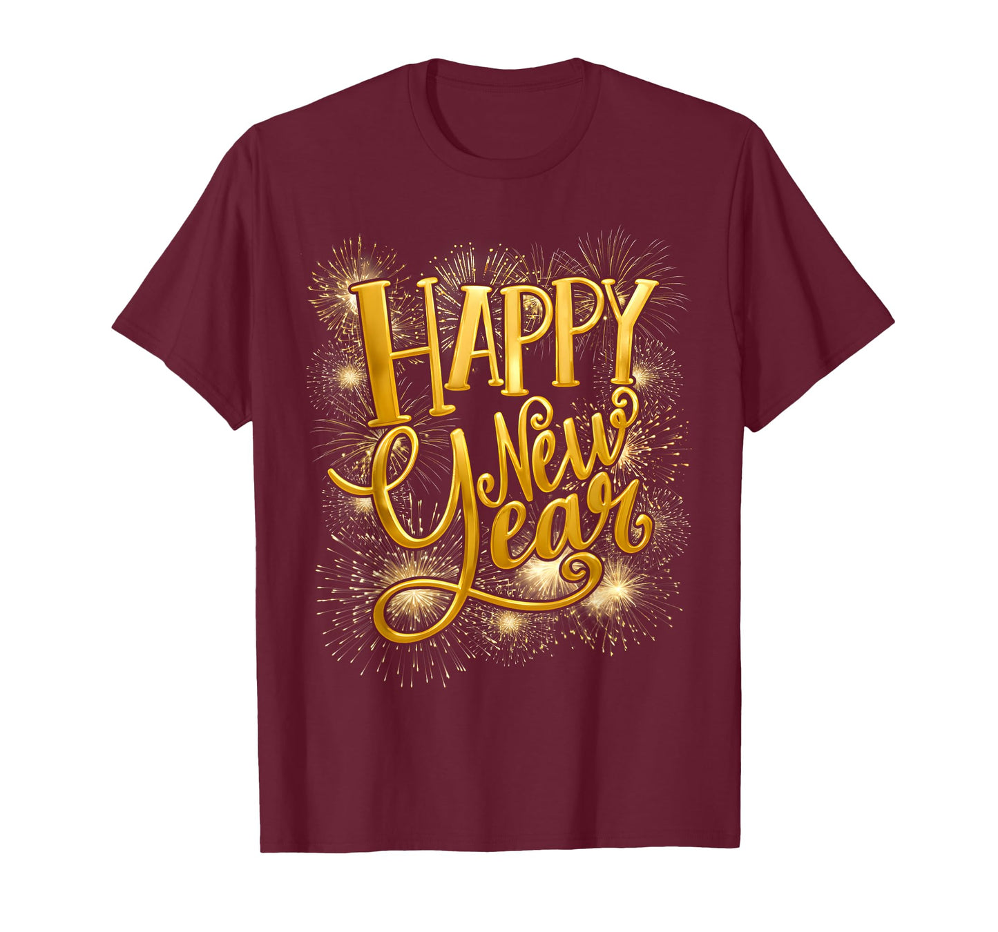 Happy New Year Fire Work Family Matching Men Women Kid T-Shirt