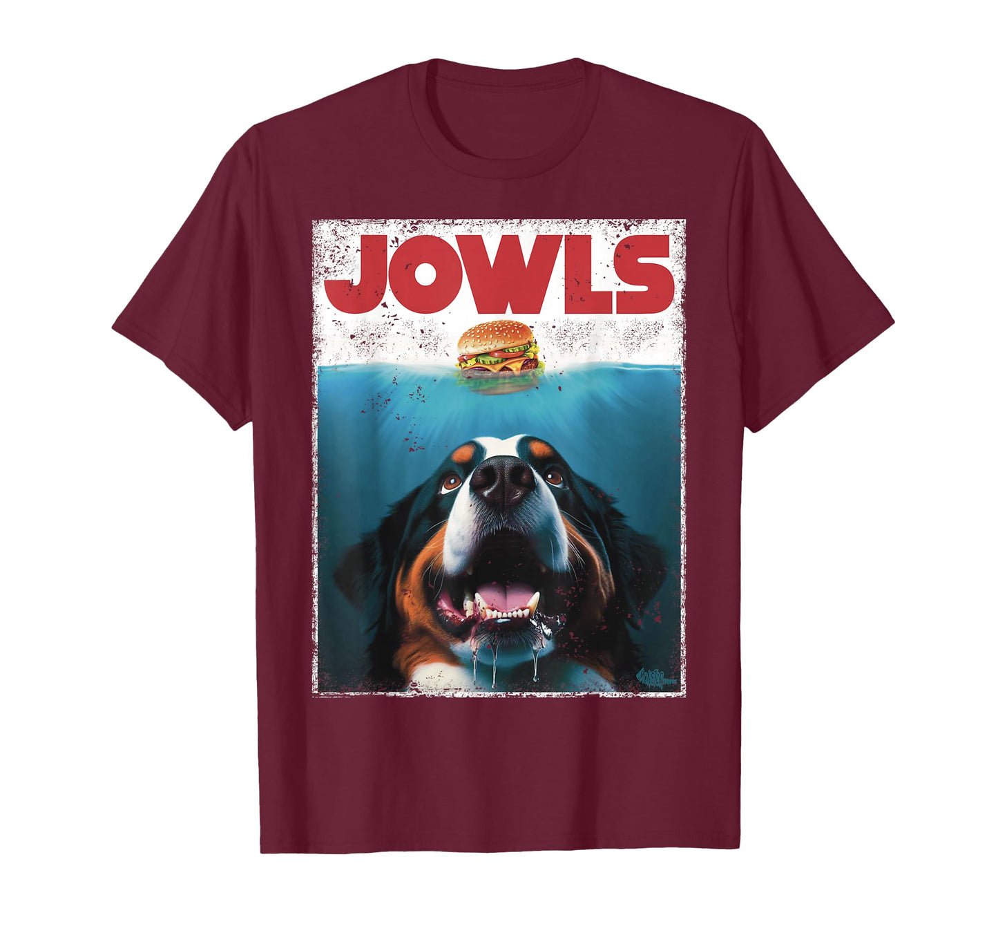 Funny Berner Jowls Burger Bernese Mountain Dog Mom, Dog Dad T-Shirt