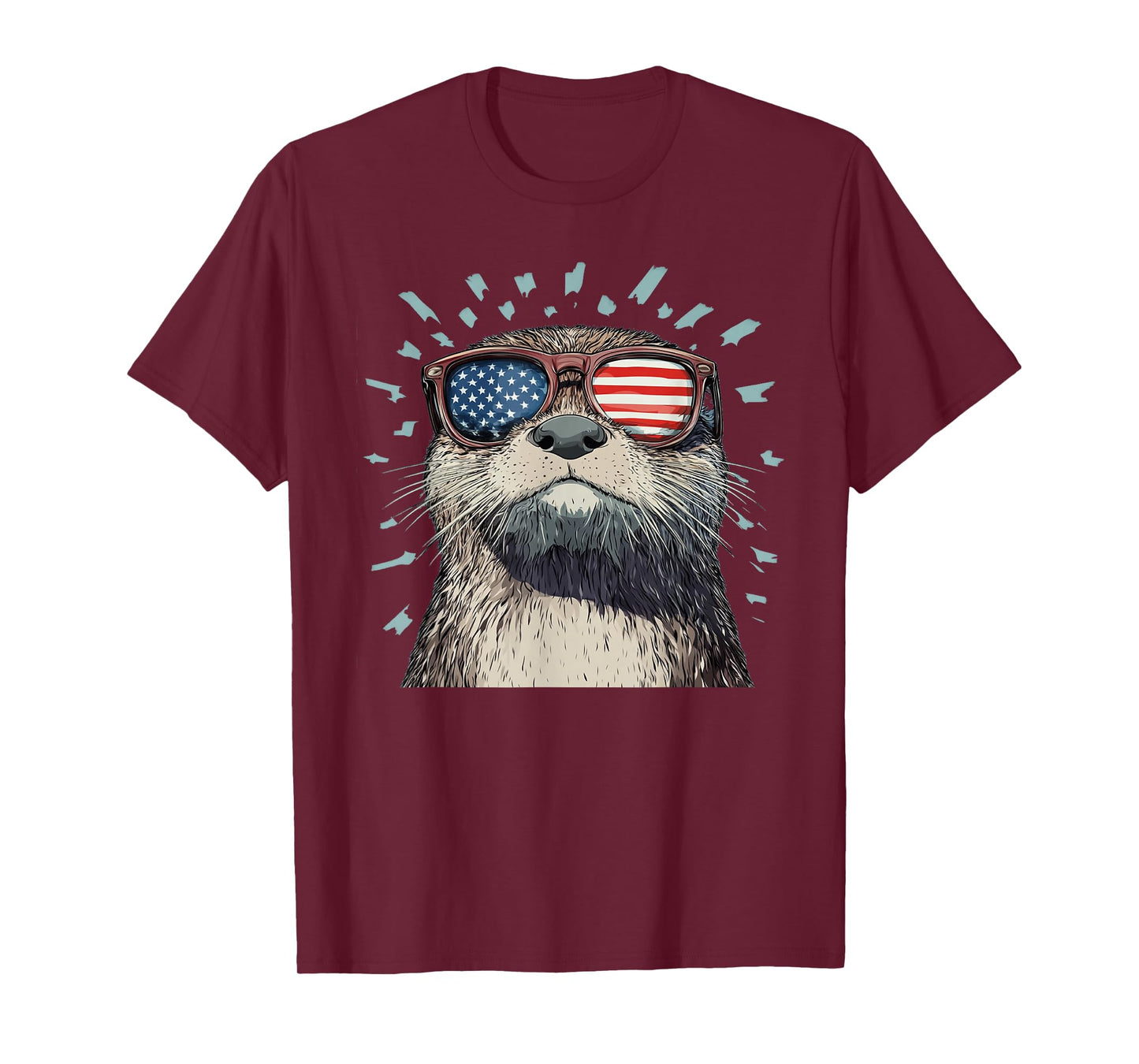 Cool Otter with Bold America Shades T-Shirt