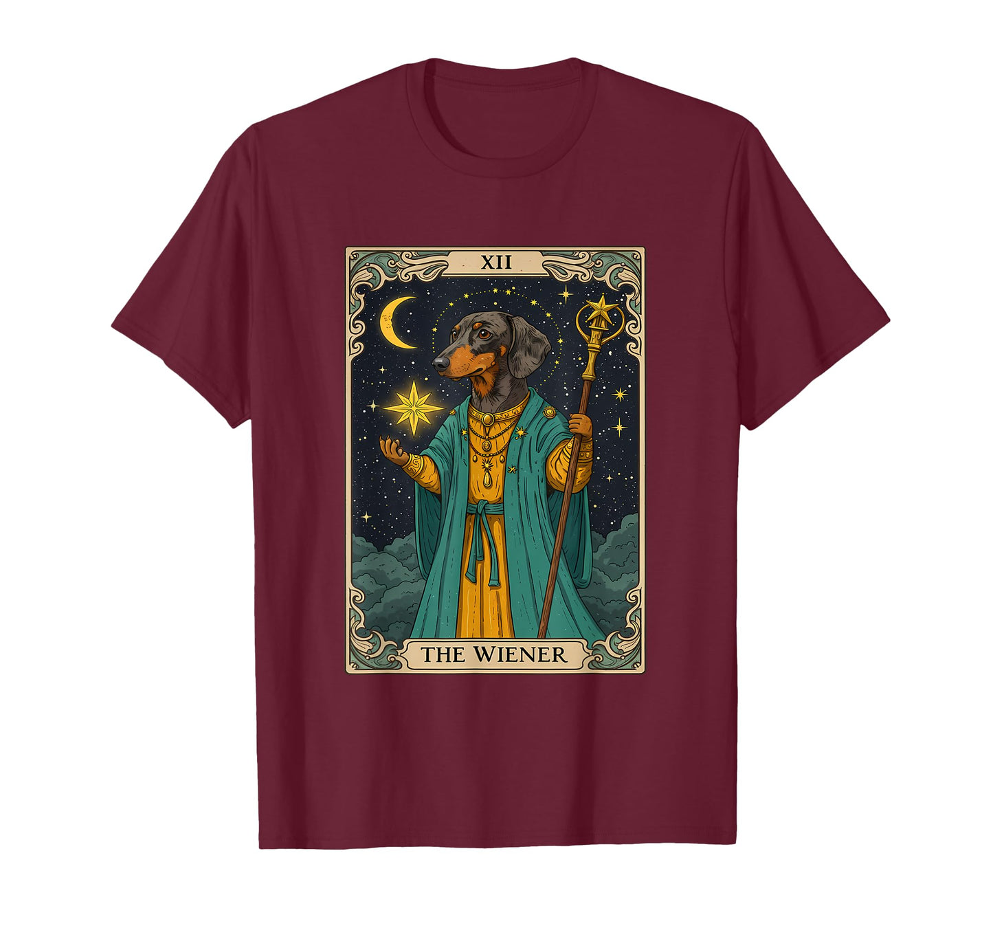 Mystical Dachshund Tarot Card The Wiener Funny Dog Lover T-Shirt