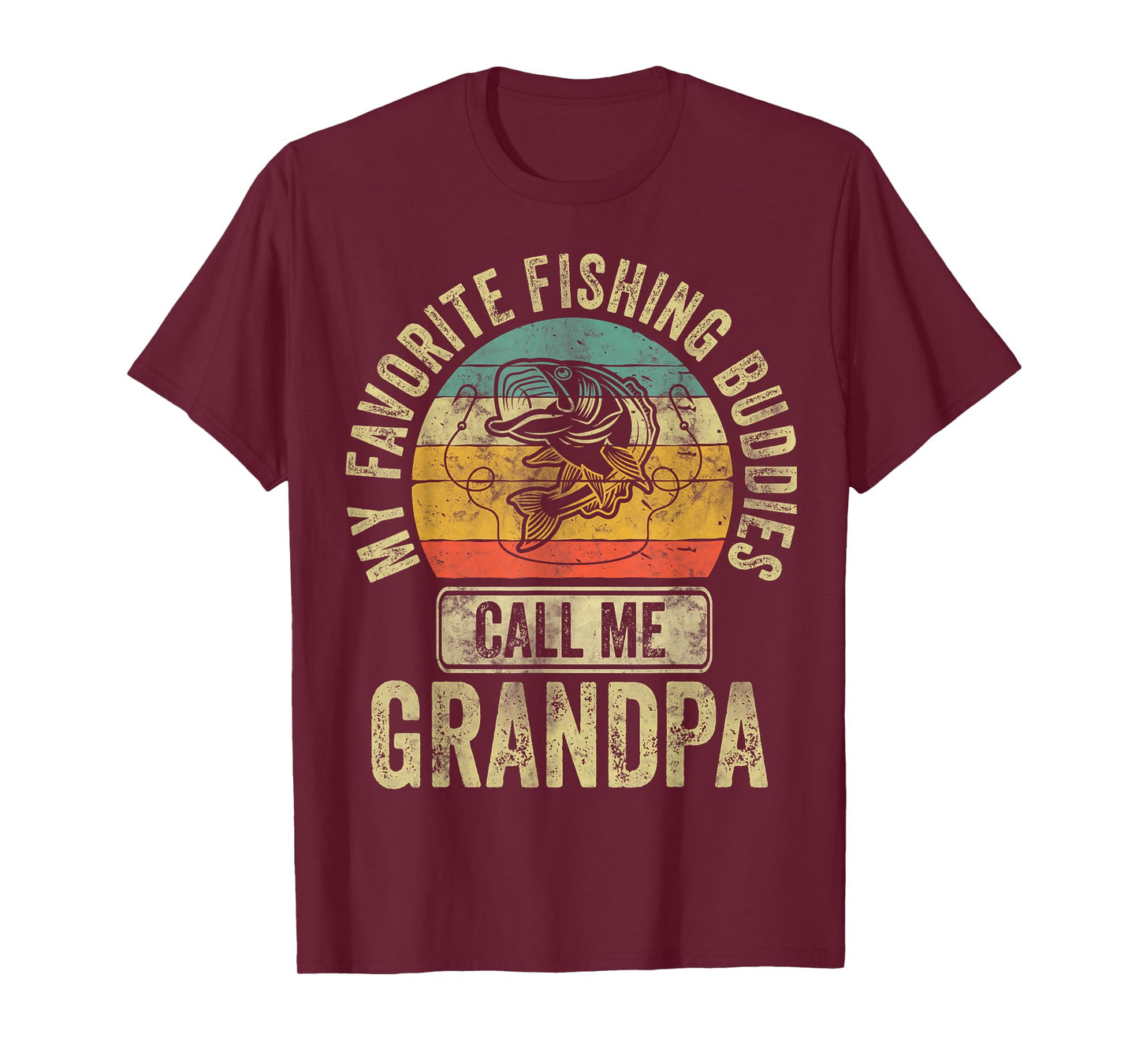 My Favorite Fishing Buddies Call Me Grandpa Shirt Fisherman T-Shirt