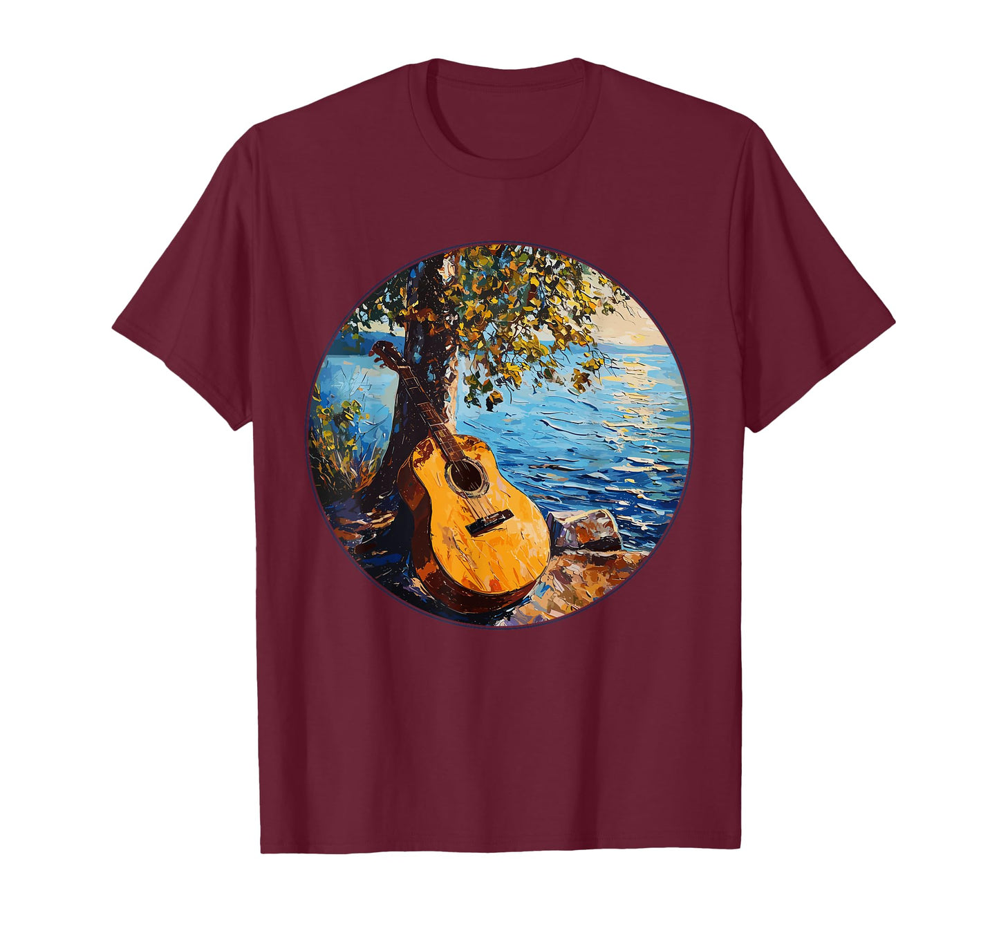 Acoustic Guitar By The Lake Guitarist T-Shirt