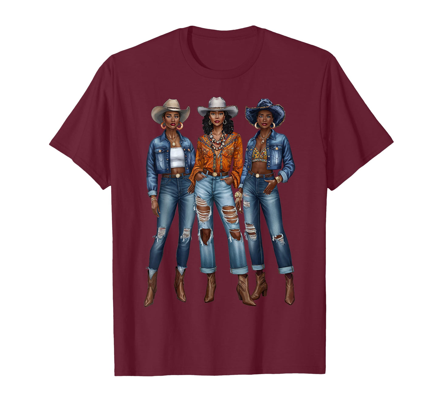 Black Cowgirl Vibes Melanin Black History Texas T-Shirt