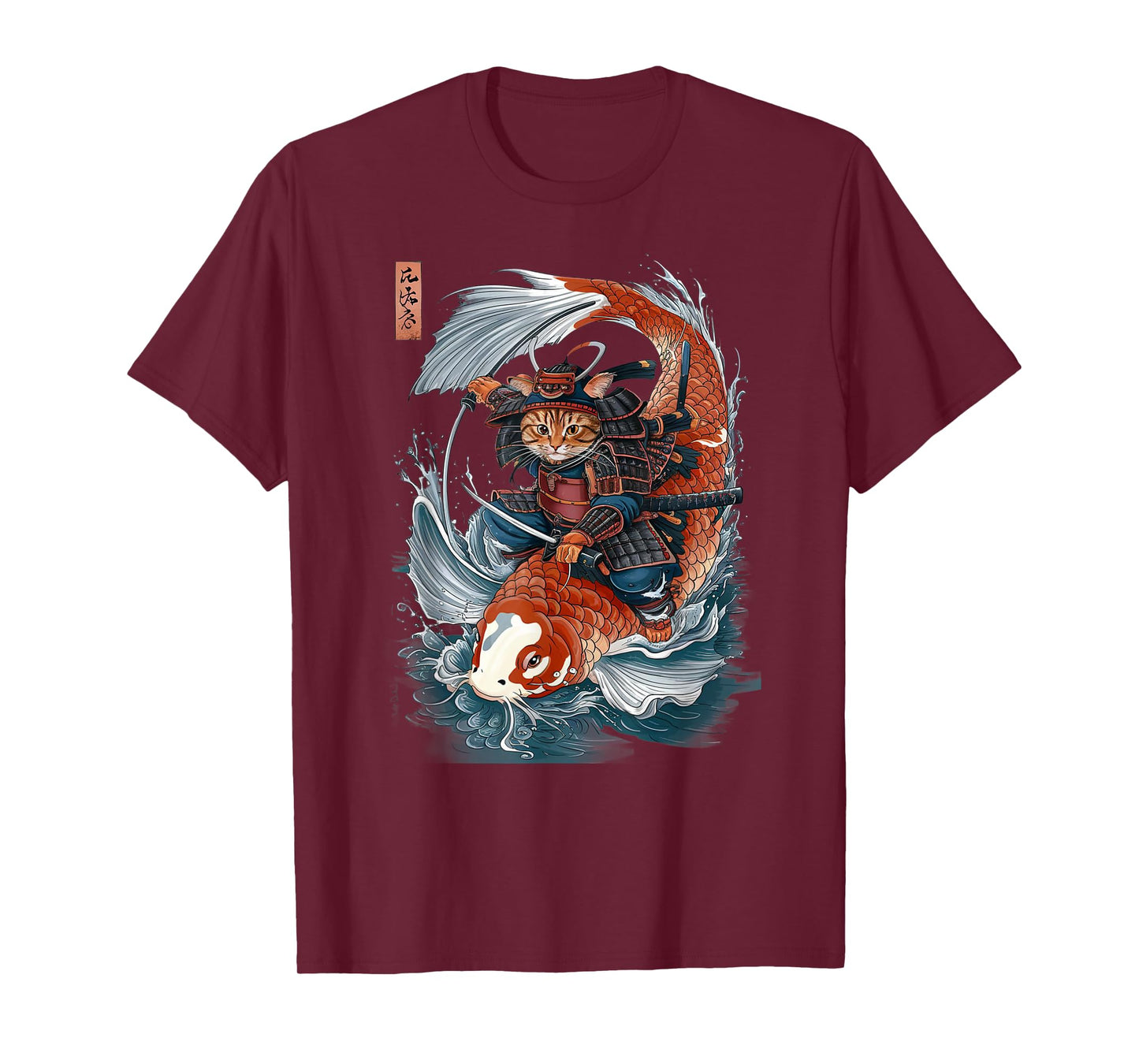 Samurai Cat Ninja Aesthetic Japanese Katana Tokyo culture T-Shirt for Men Women Kids