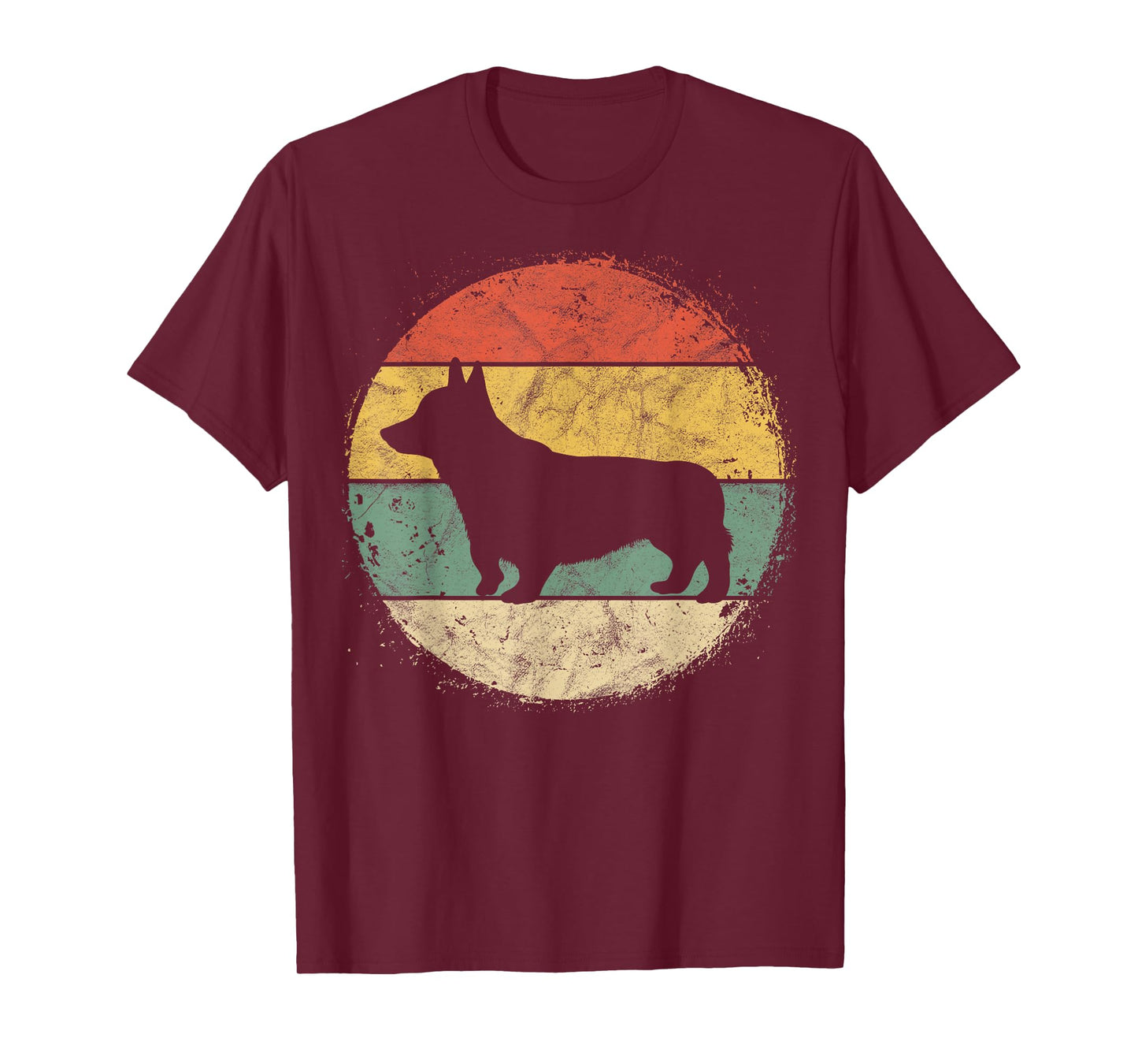 Circular Retro Corgi Owner Gift Welsh Corgi Dad Pet Mom T-Shirt