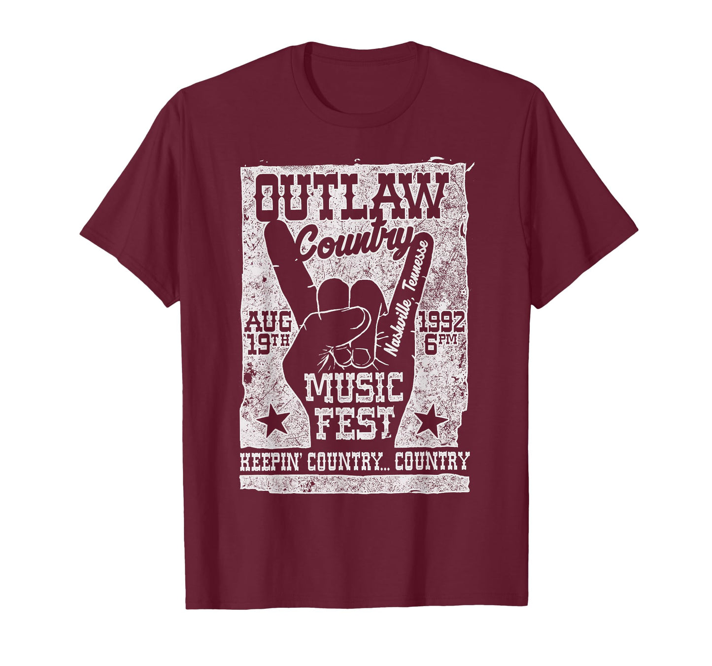 Outlaw Country Music Fest Nashville Vintage T-Shirt