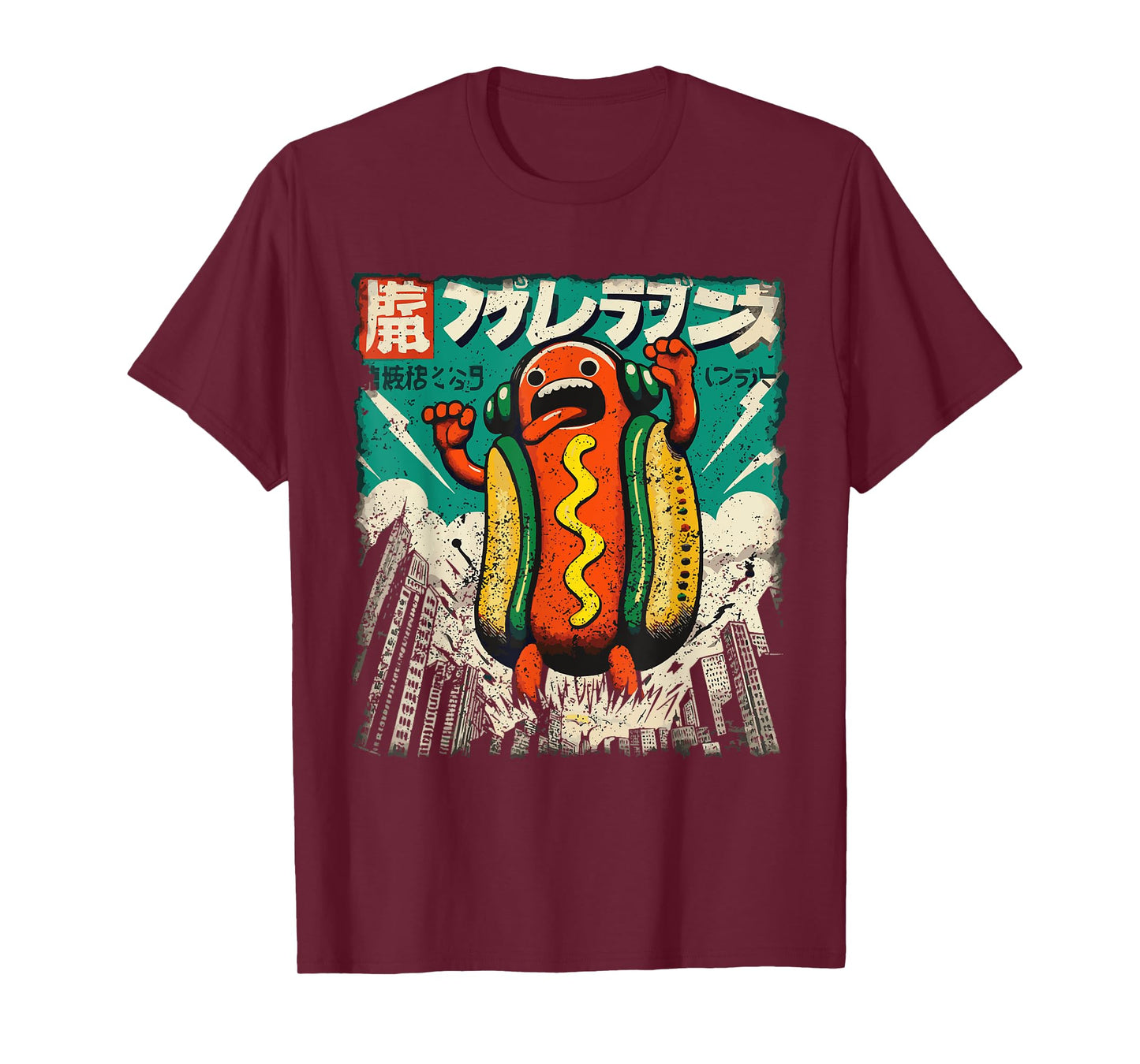 Kaiju Hot Dog Japanese Anime Monster Hotdog T-Shirt