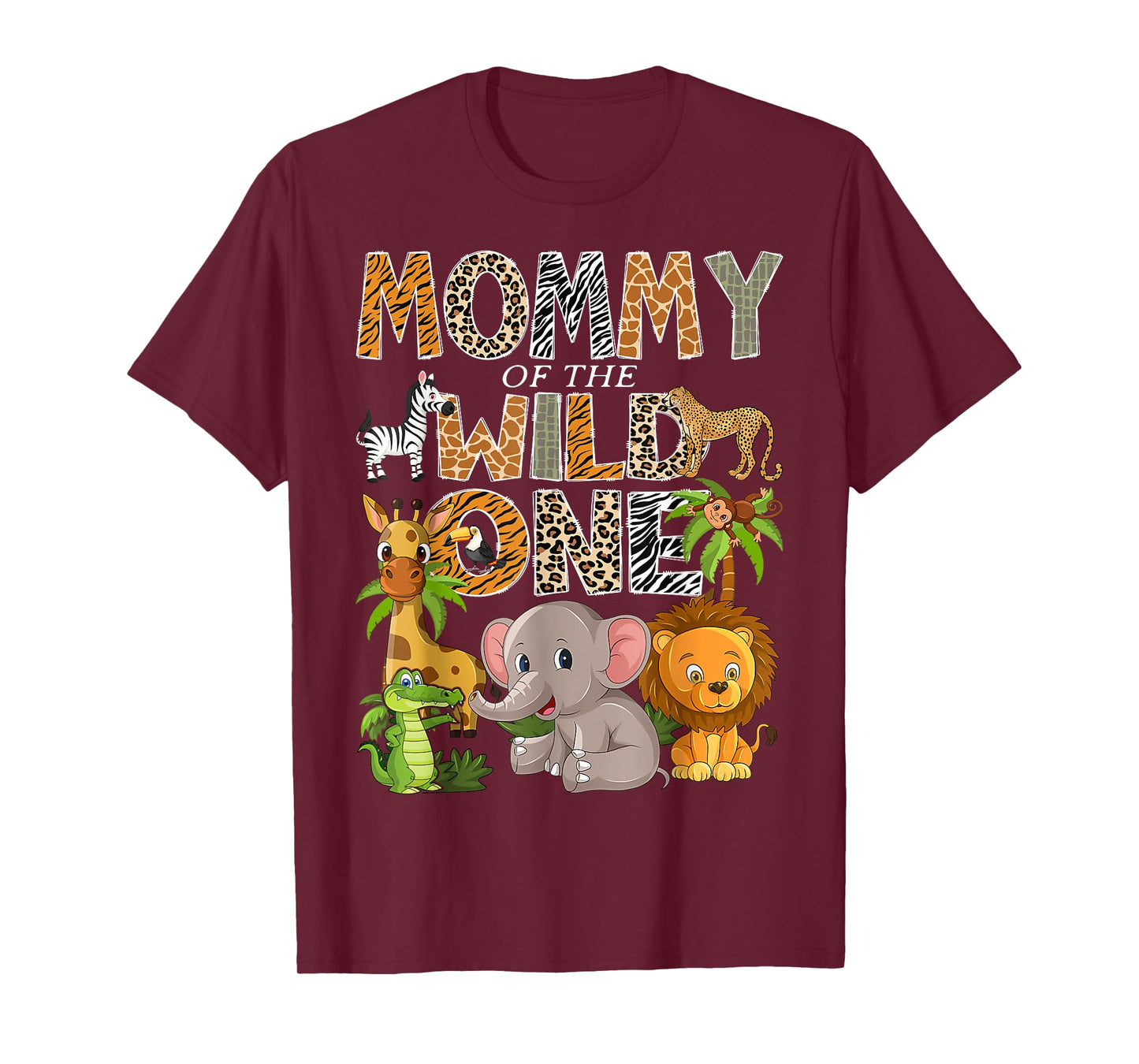Mommy Of The Wild One 1St Birthday Boy Safari Jungle Animals T-Shirt