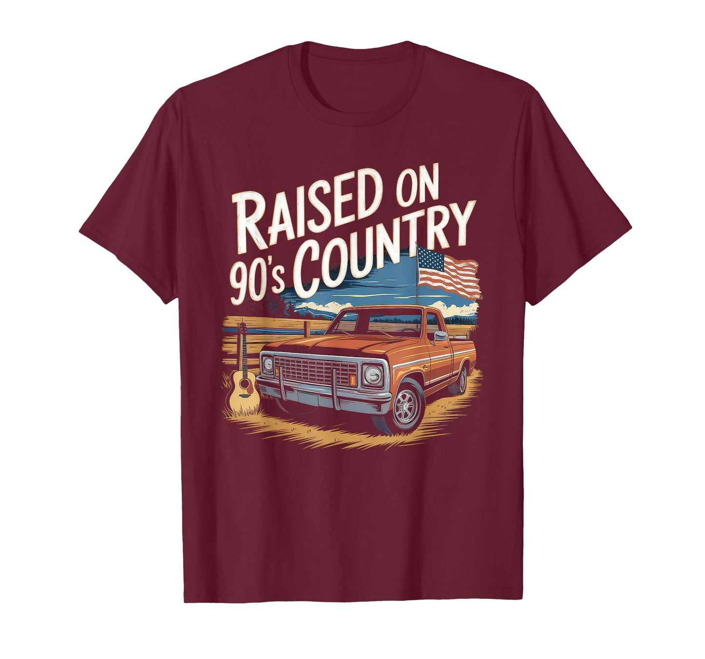 Raised on 90s Country Shirt Womens Music Cowgirl Cowboy T-Shirt