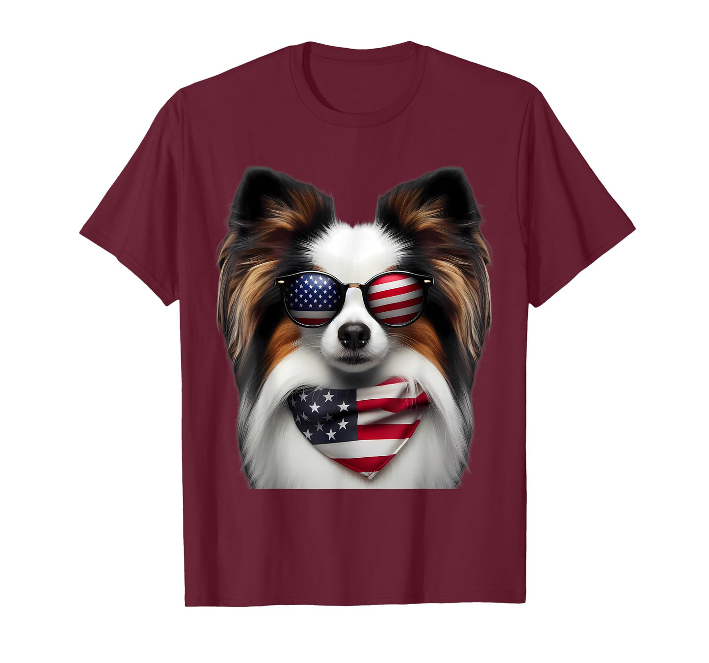 American Papillion Dog 4th Of July Incependence Day Owner T-Shirt