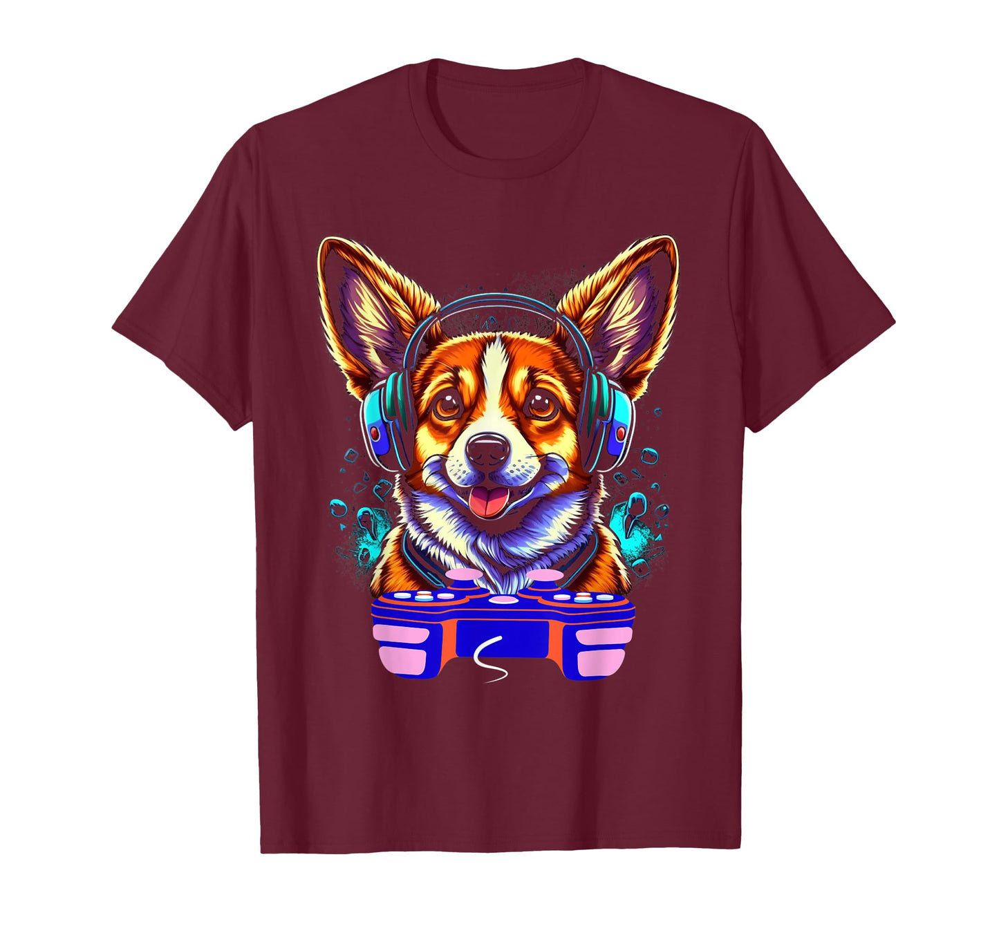 Gaming Corgi Pembroke Dog Player Video Gamer Lover Men Kids T-Shirt