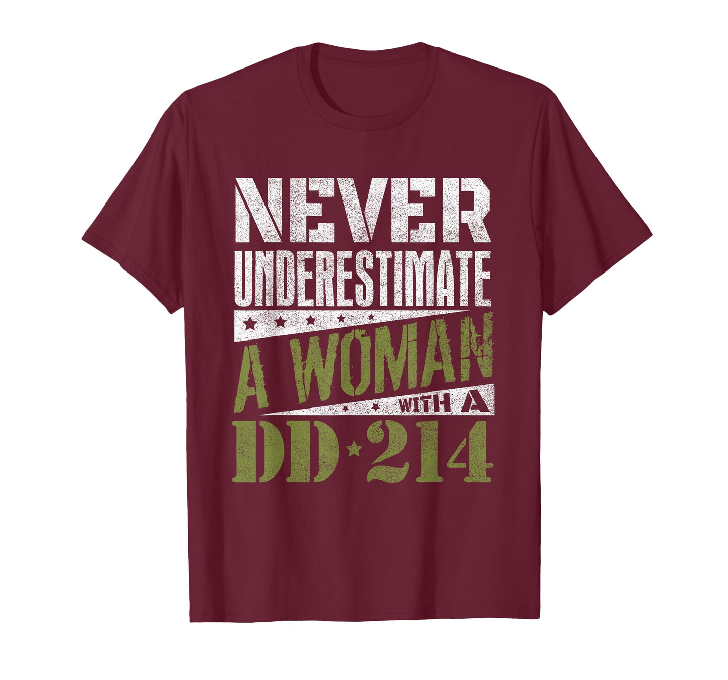 DD-214 Shirt, Never Underestimate A Woman With DD214 Veteran T-Shirt