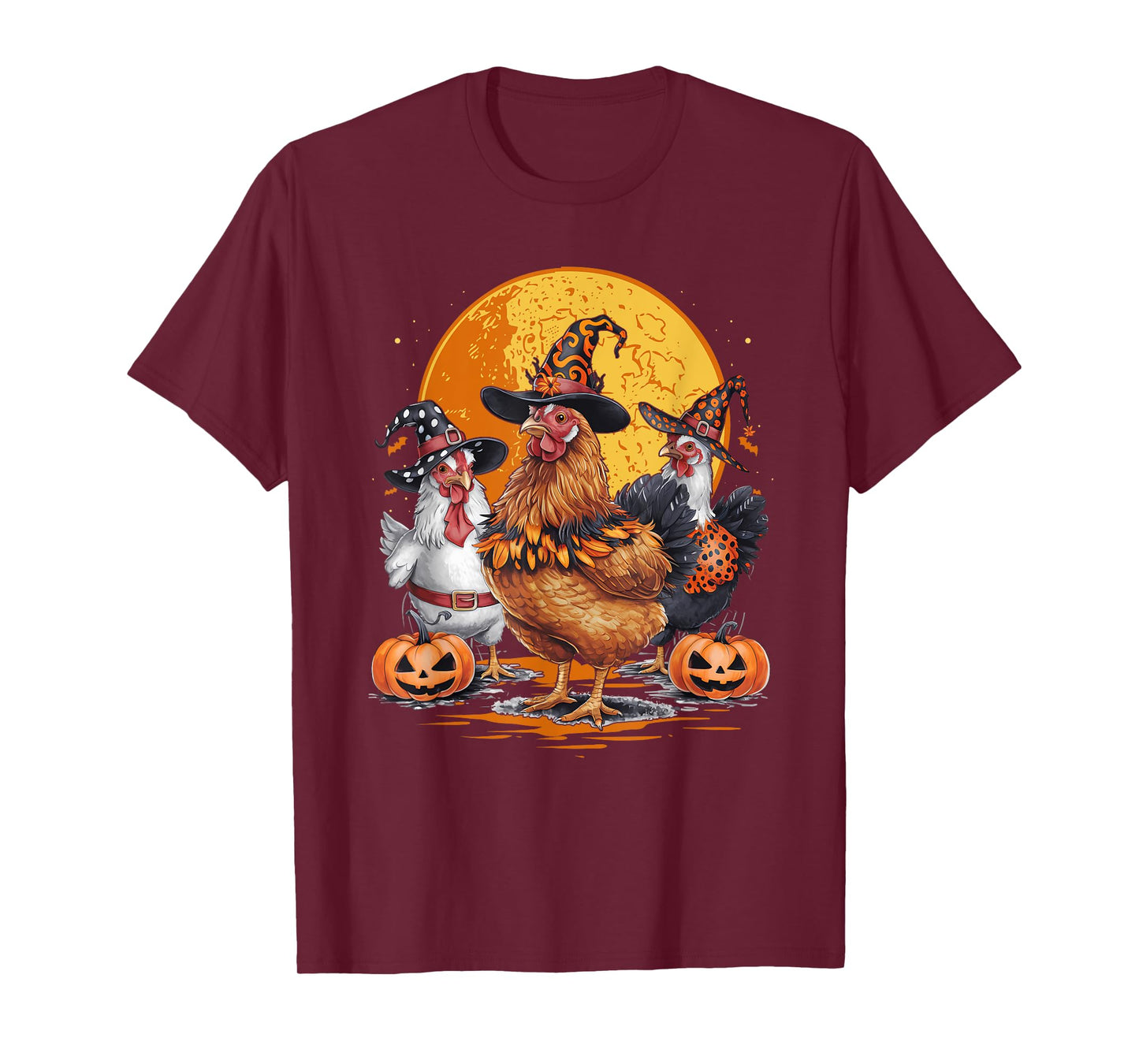 Funny Chicken Halloween Costume Spooky Season Chickens Witch T-Shirt