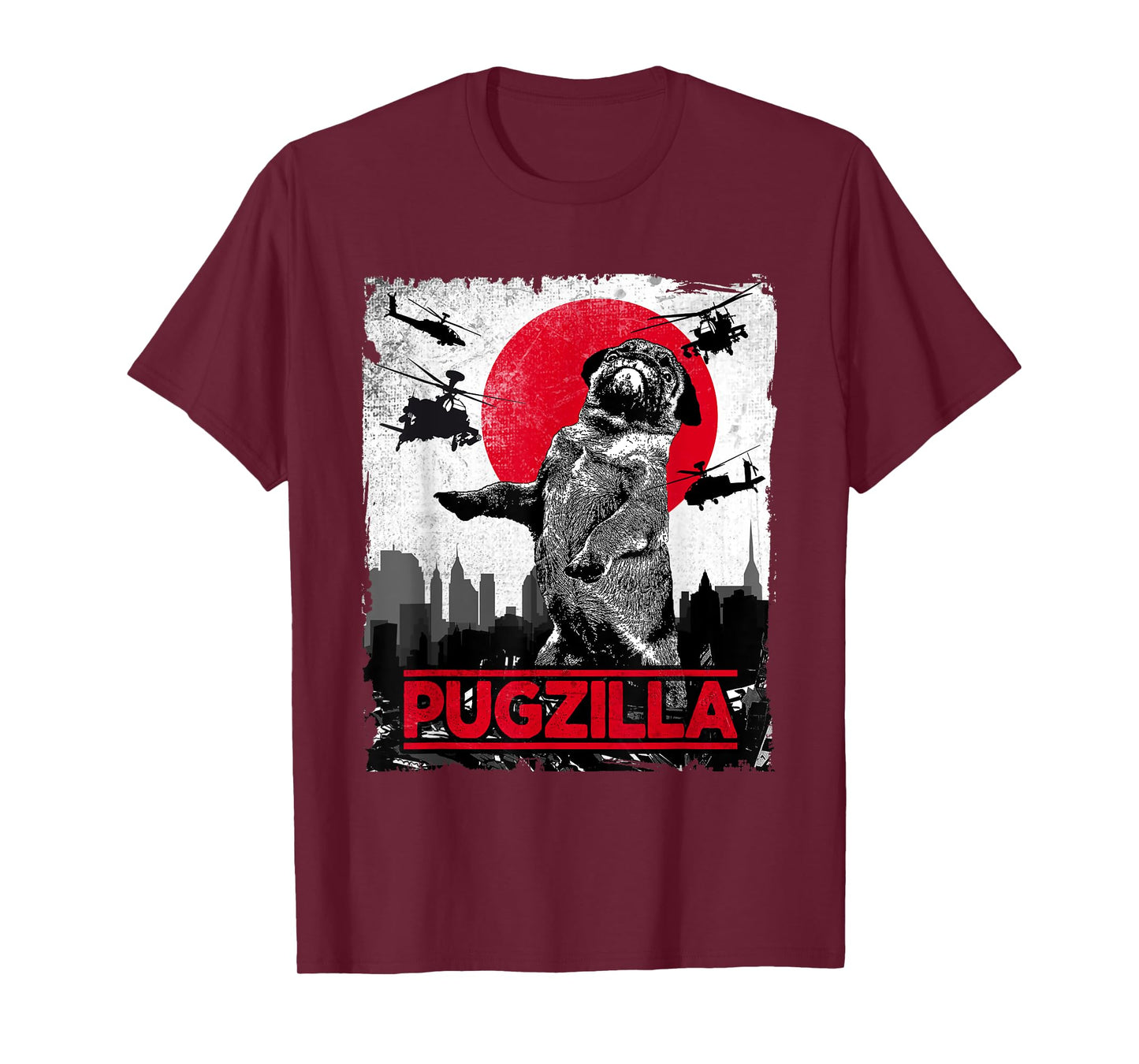 Funny Pugzilla Pug Dog T-Shirt