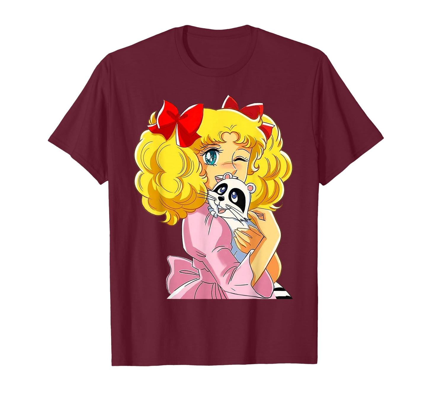 Candy Candy and Raccoon Retro Japanese Vintage 80s Anime T-Shirt