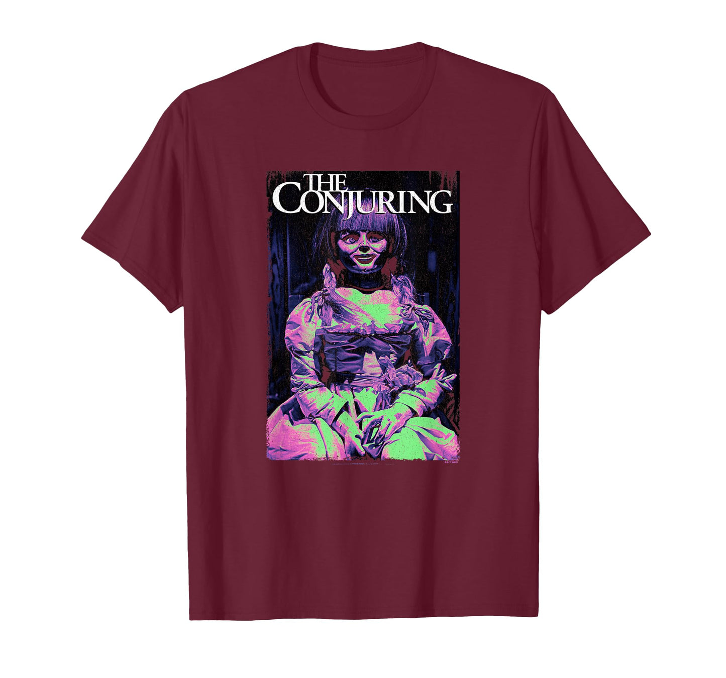 The Conjuring Iconic Annabelle Doll Distressed Big Poster T-Shirt