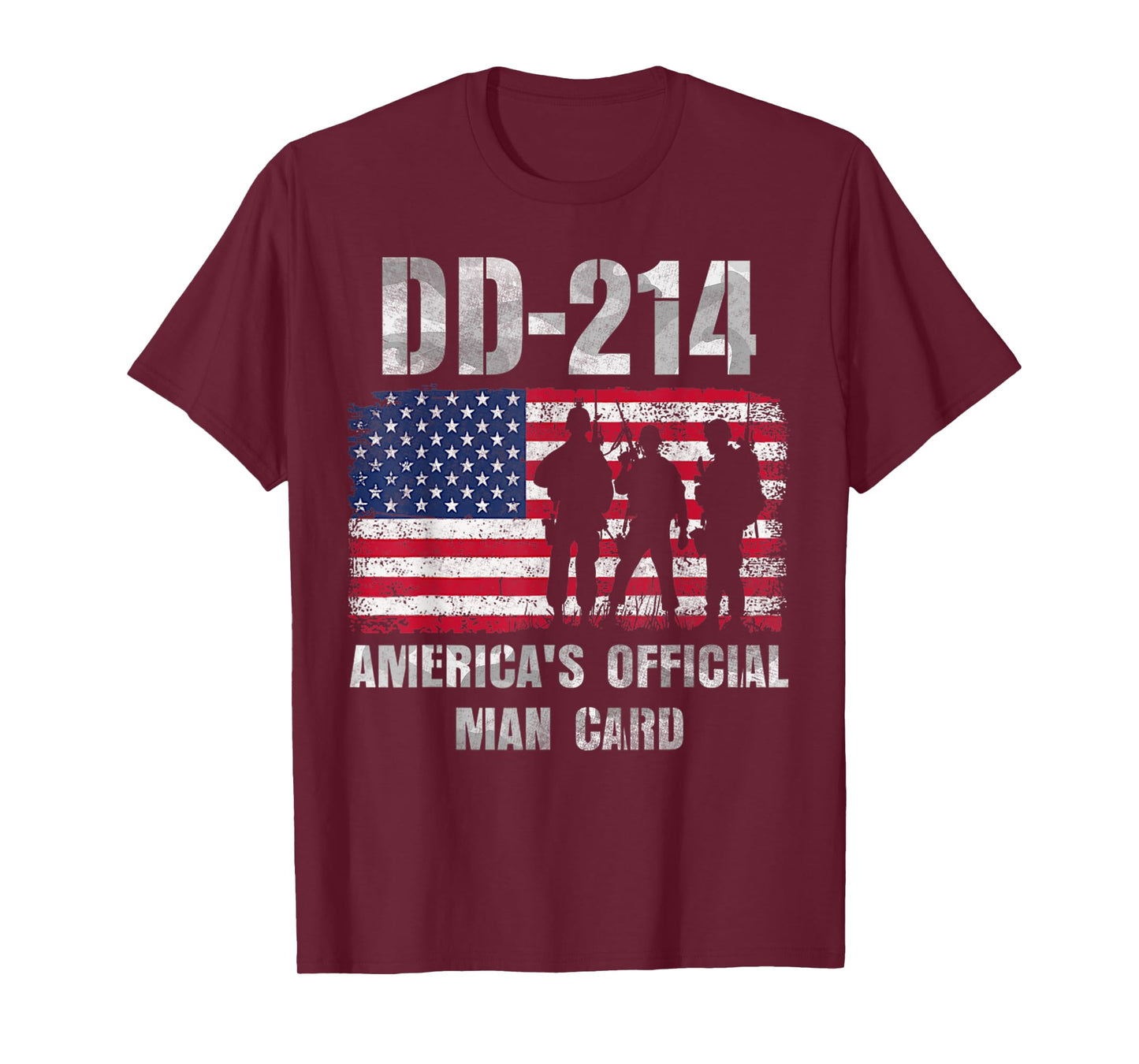 Vintage Dd214 Americas Official Man Card Funny Military T-Shirt
