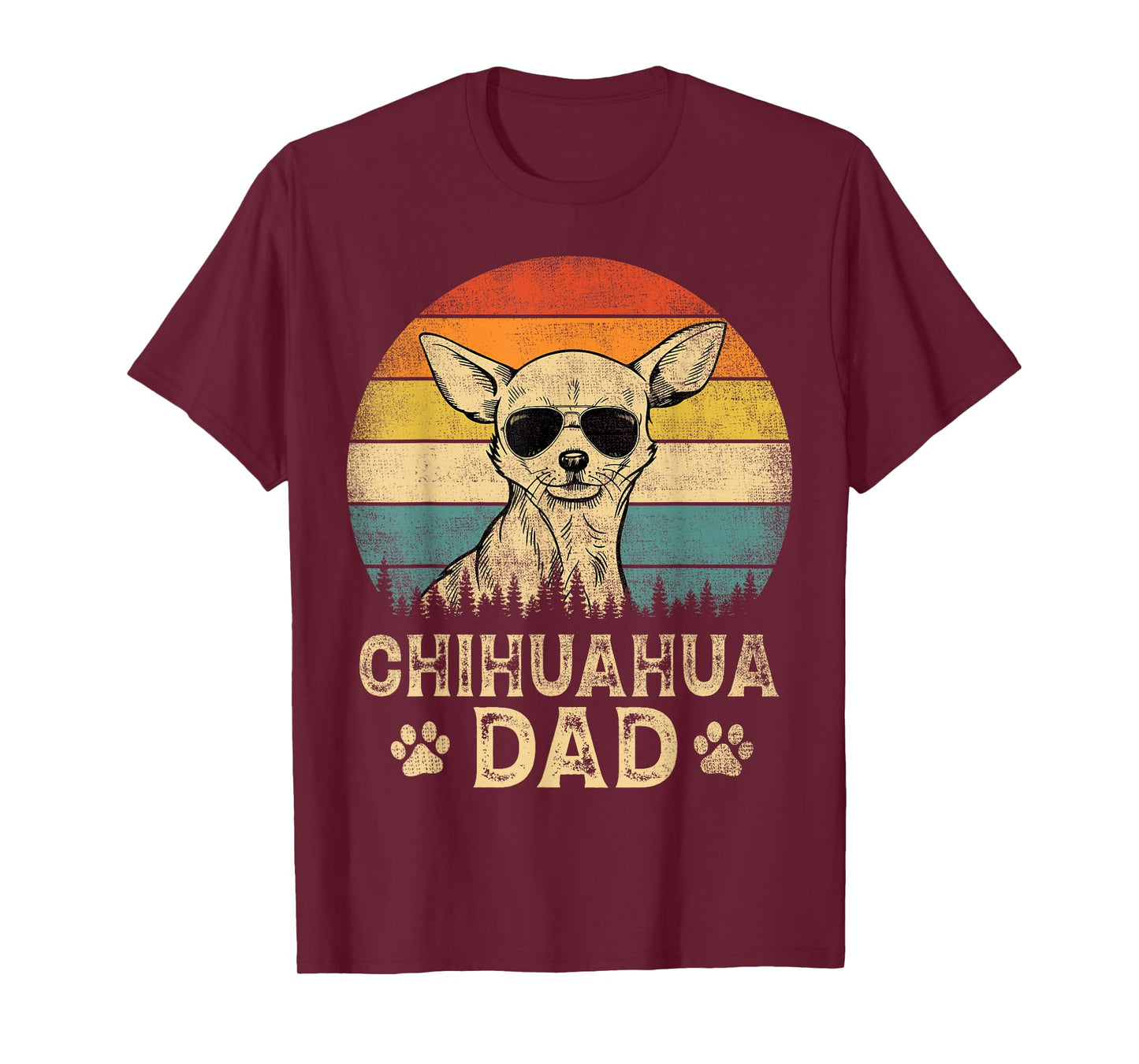Vintage Chihuahua Dad Dog Lovers Father's Day Tee T-Shirt