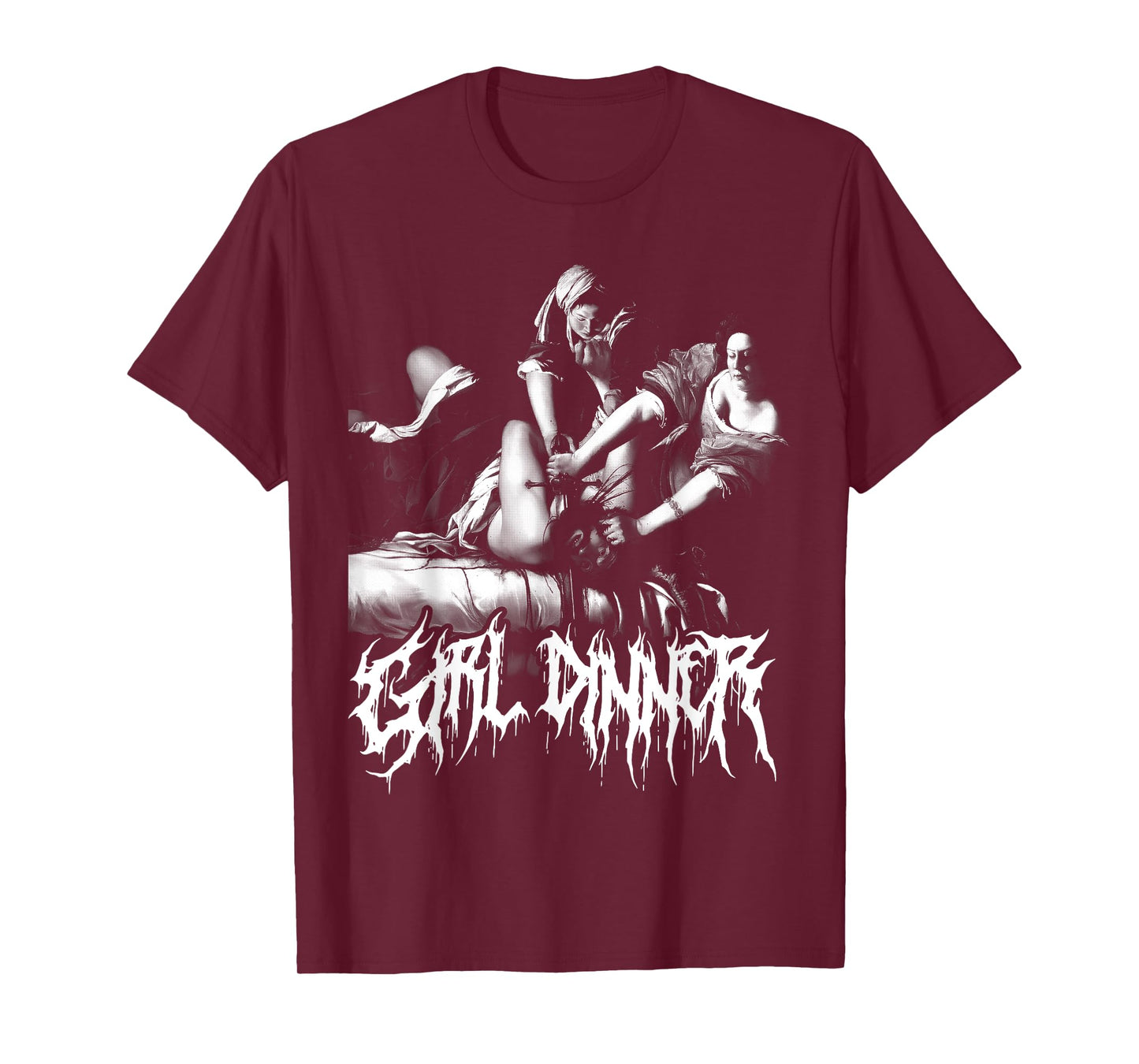 Black Metal Girl Dinner Feminist Alt Goth Punk Death Metal T-Shirt