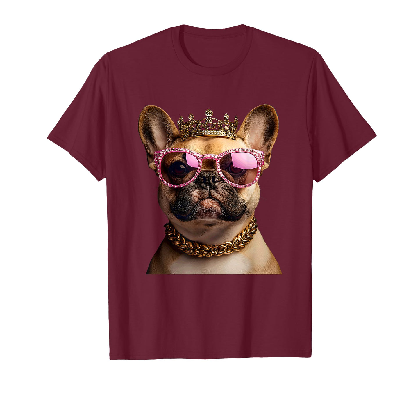 French Bulldog King Queen Crown Royalty T-Shirt