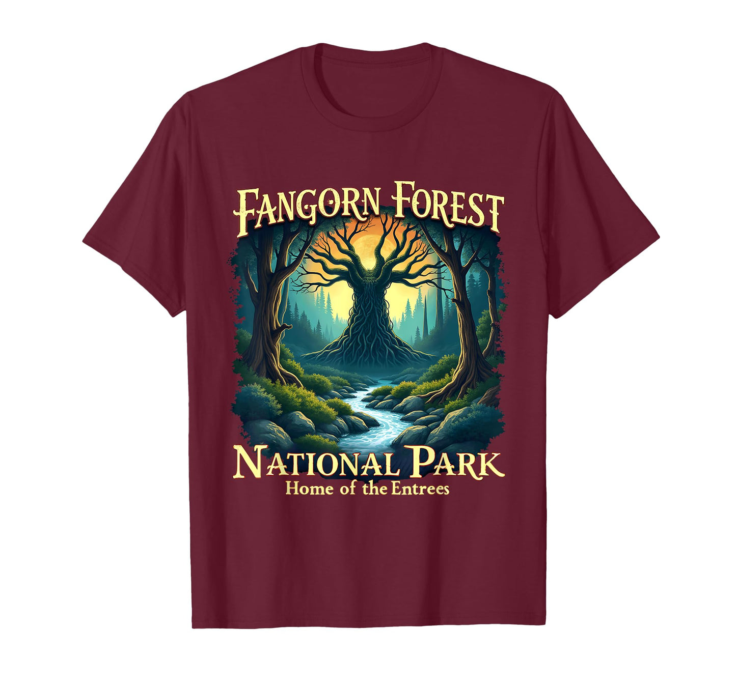 Vintage Fangorn Forest National Park Home Entrees T-Shirt