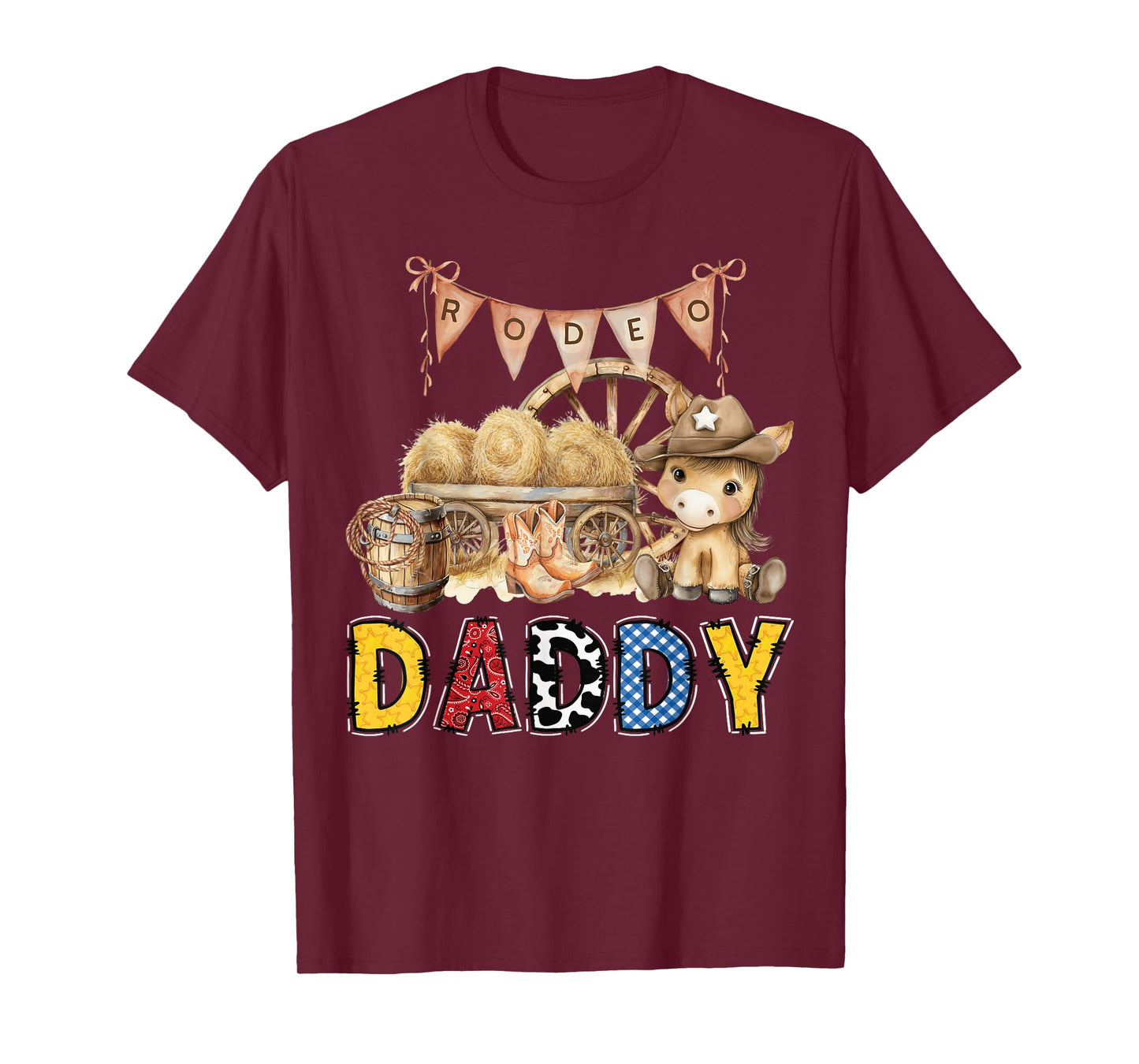 Rodeo Daddy Western Cowboy Birthday Family Matching T-Shirt