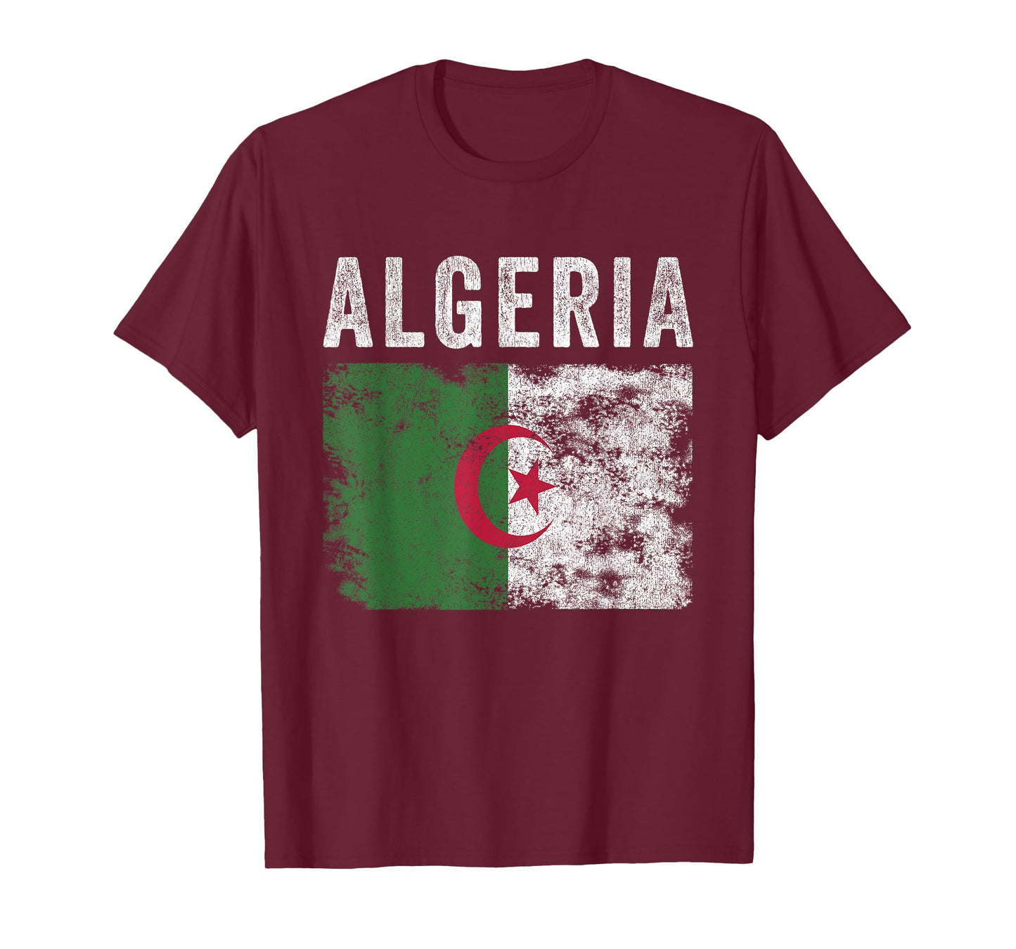 Algeria Flag Distressed - Men Women Kids - Algerian Flag T-Shirt