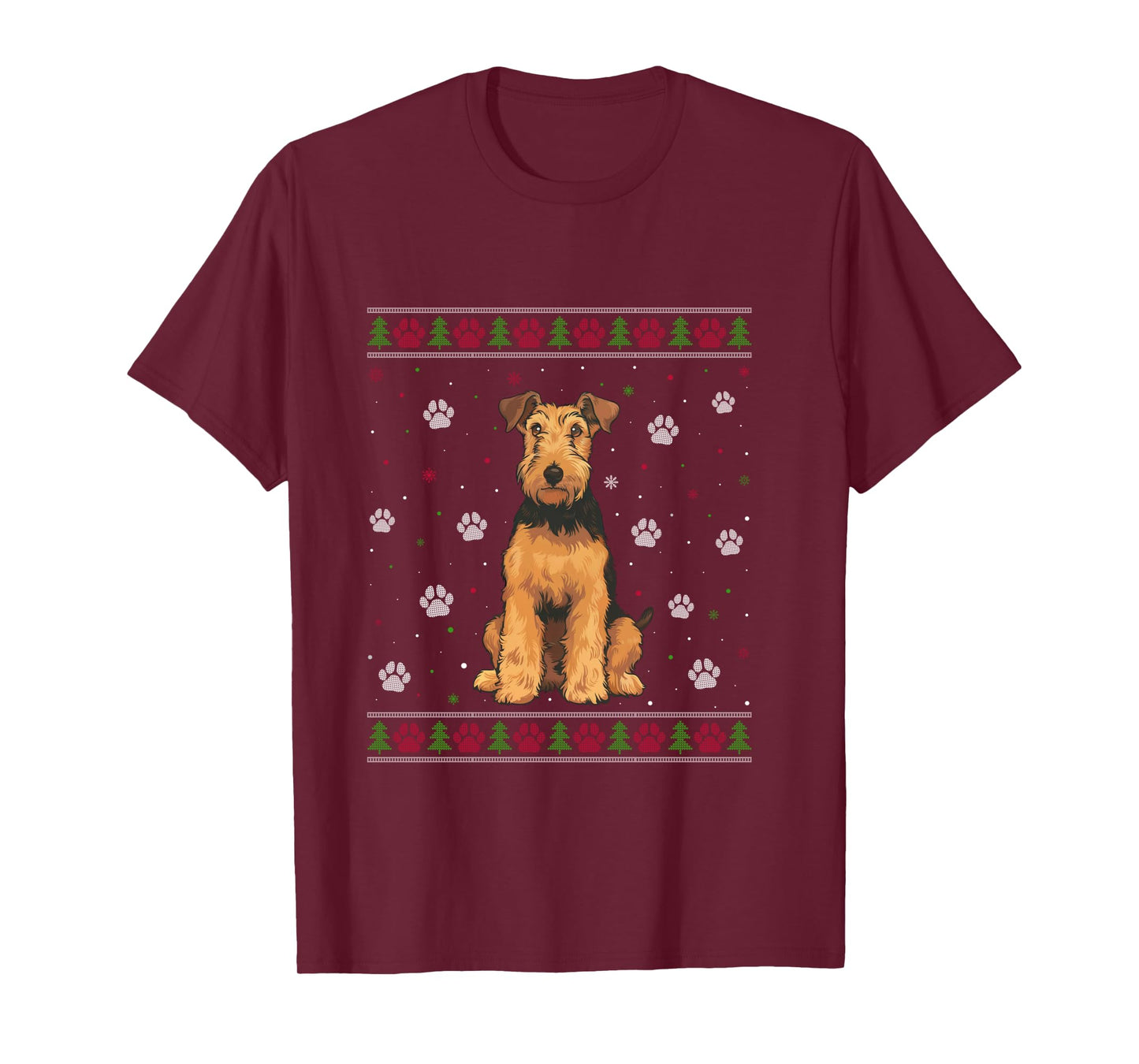 Airedale Terrier Christmas Sweater Xmas Pet Animal Dog Lover Long Sleeve T-Shirt