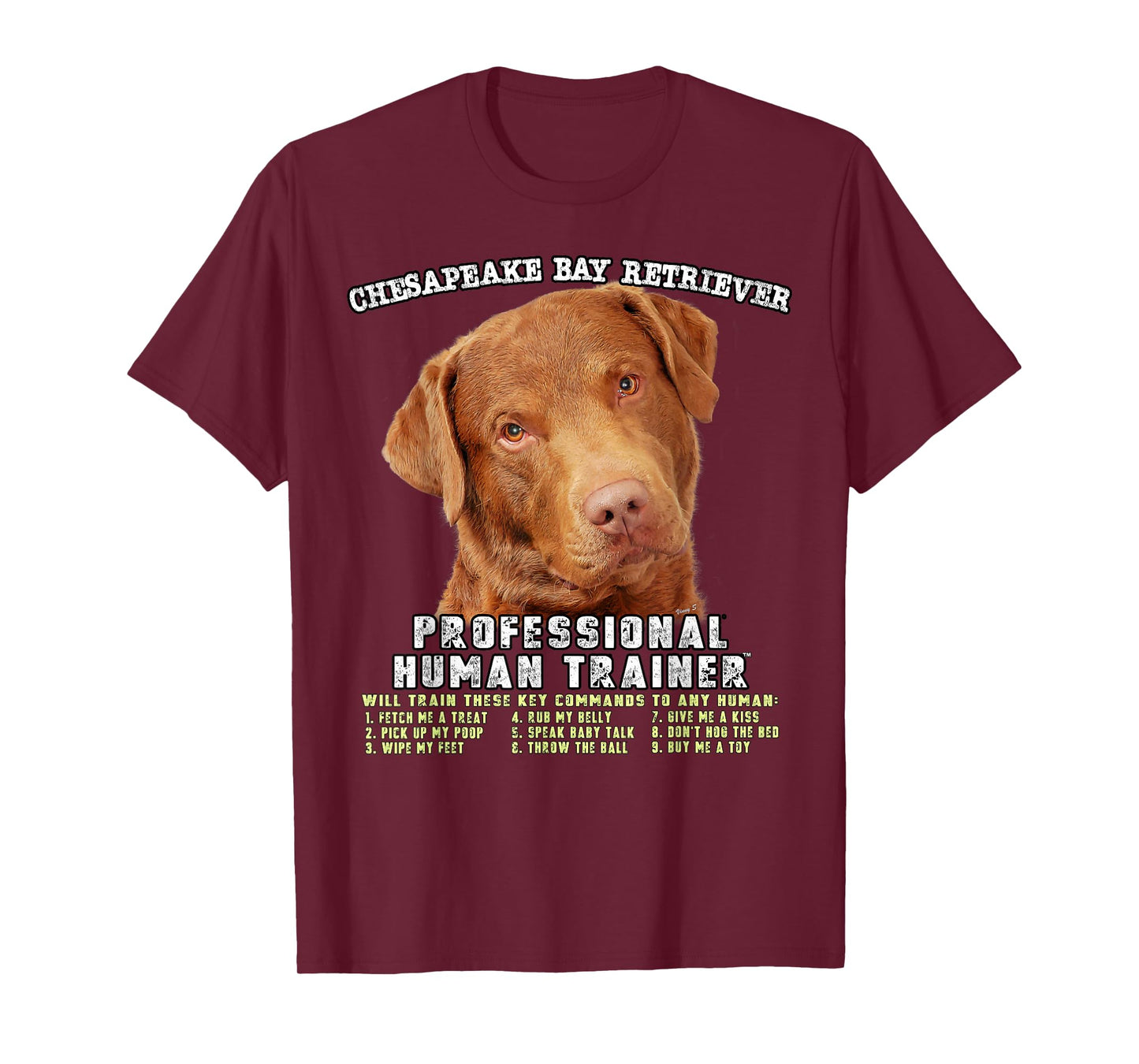 Chesapeake Bay Retriever Dog Professional Human Trainer T-Shirt