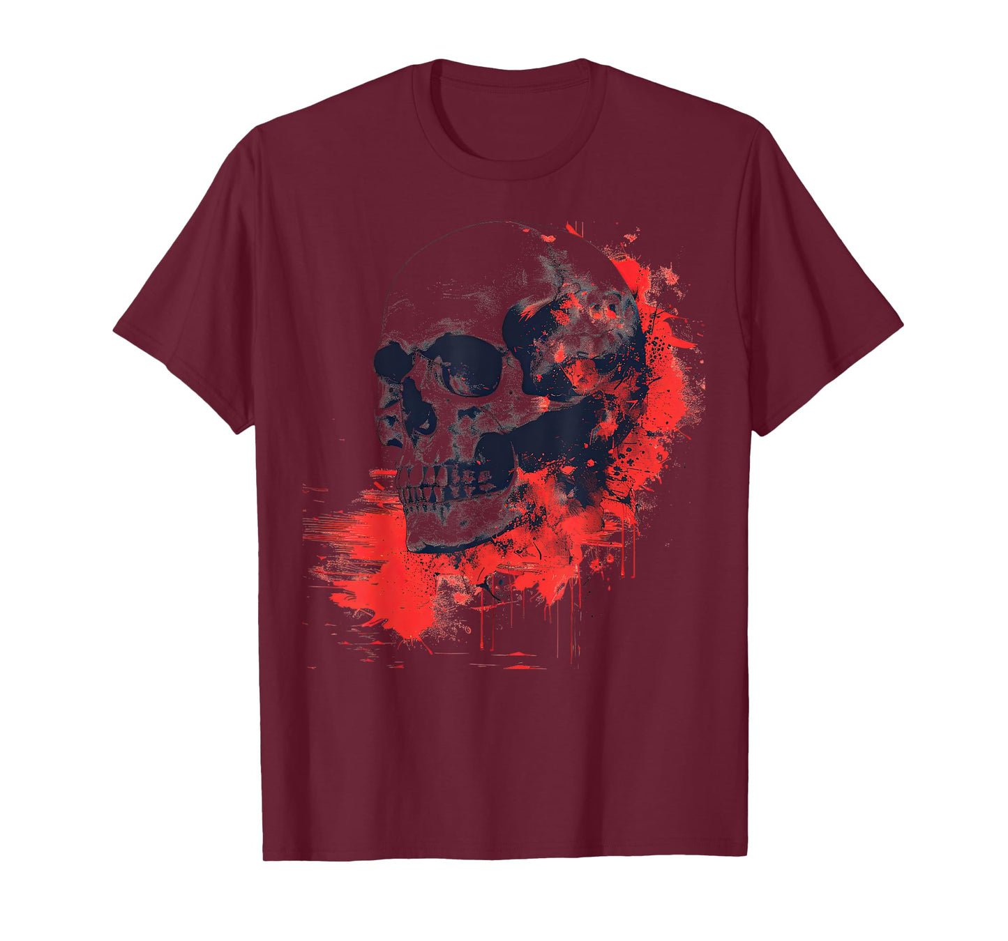 Halloween Maroon and Ebony Splatter T-Shirt