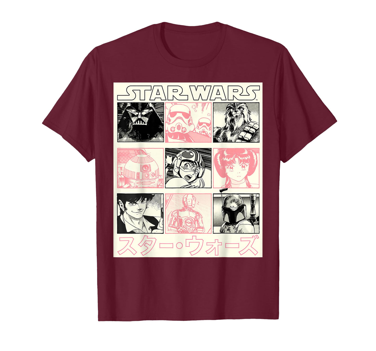 Star Wars Manga Style Comic Panels T-Shirt